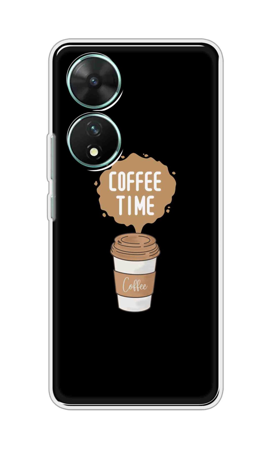 Coberta Back Cover For Vivo T2 5G Back Cover Stylish Case - Coffee Time in Black Design D16647