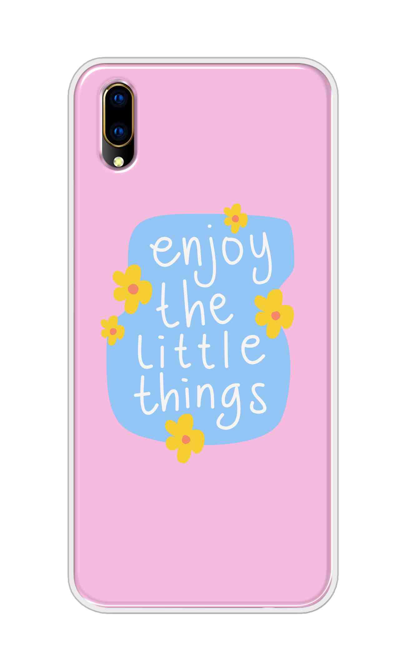 Coberta Back Cover For Vivo V11 Pro Back Cover Stylish Case - Enjoy the Little Things in Pink Design D16504