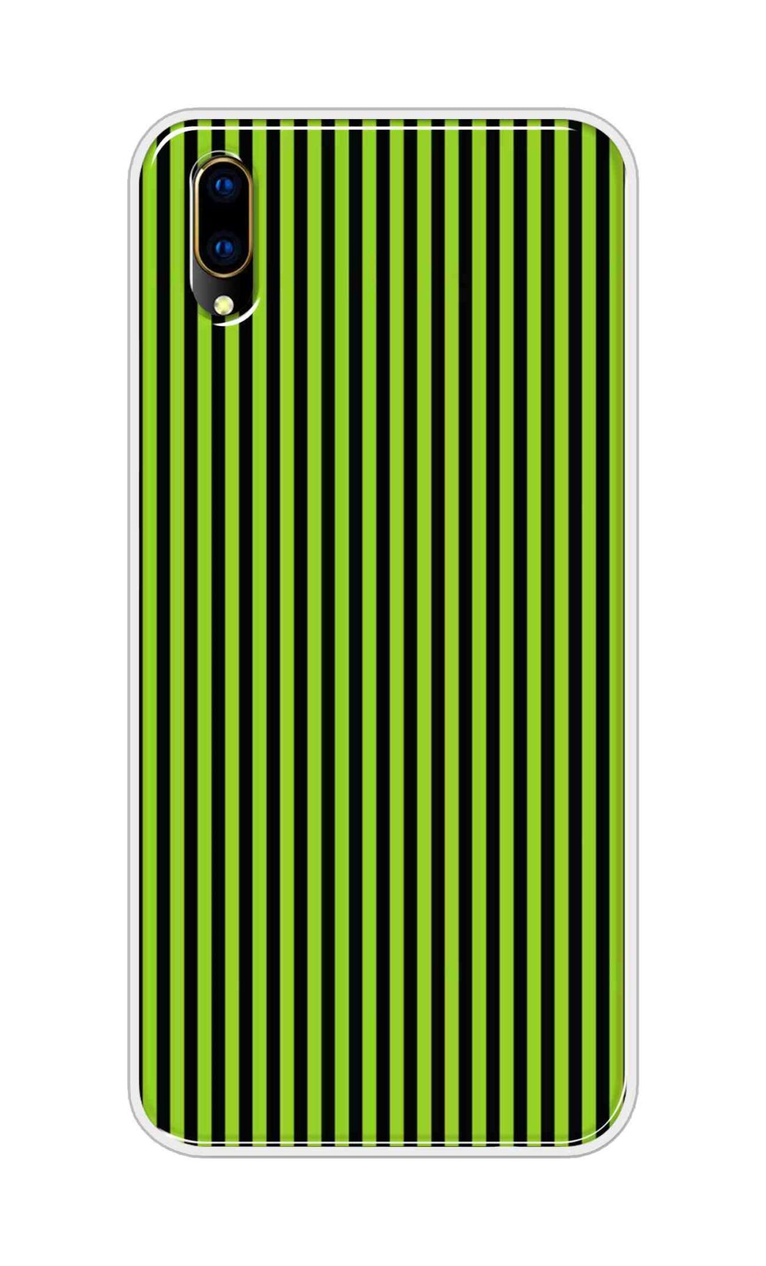 Coberta Back Cover For Vivo V11 Pro Back Cover Stylish Case - Green and Black Liner Design D16511
