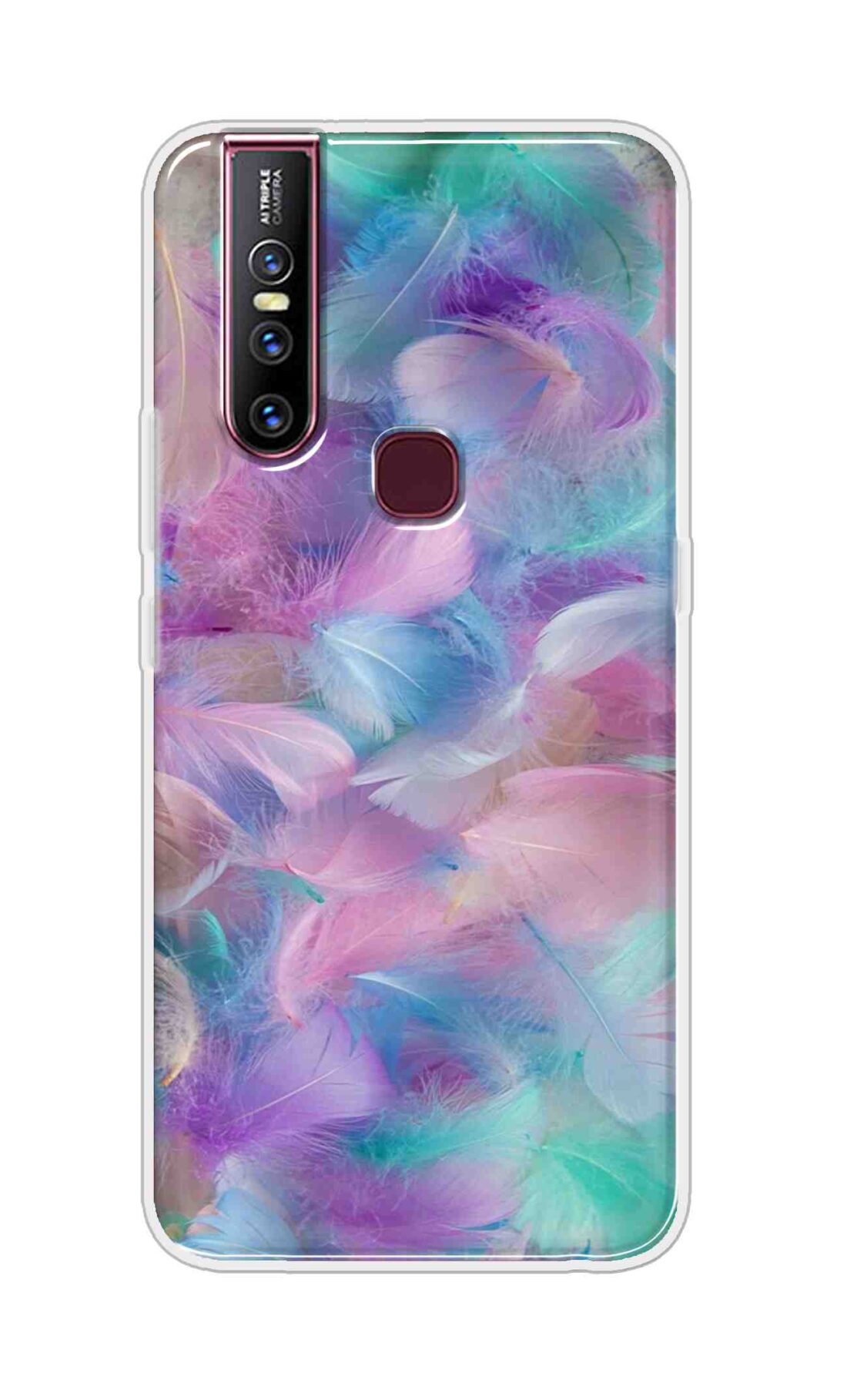 Coberta Back Cover For Vivo V15 Back Cover Stylish Case - Colourful Wings Design D16007
