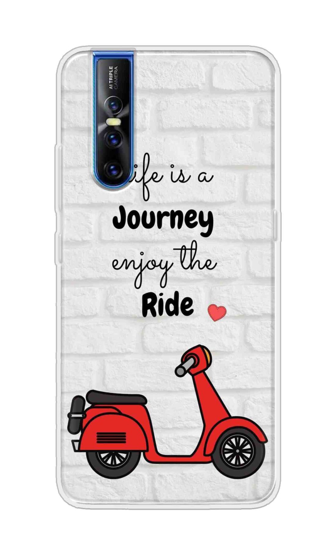 Coberta Back Cover For Vivo V15 Pro Back Cover Stylish Case - Life is a Journey Enjoy the Ride Design D16541