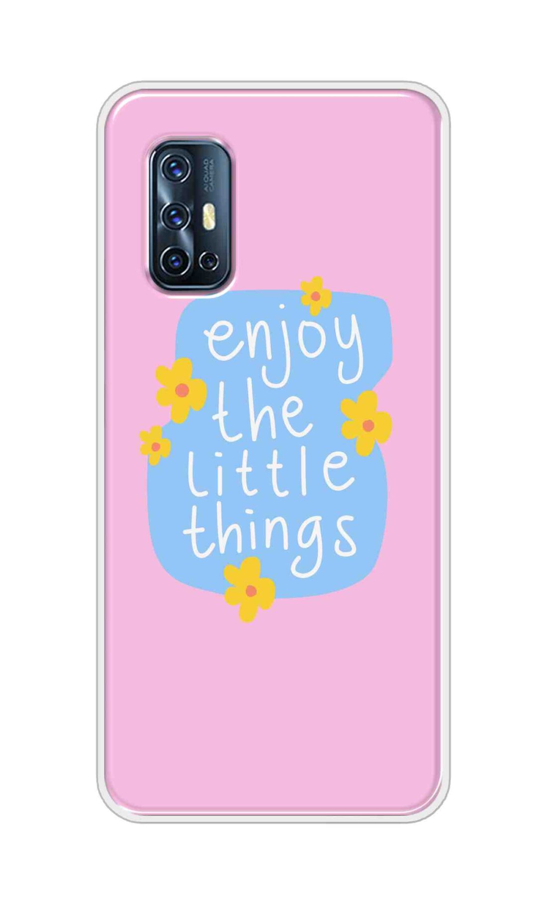 Coberta Back Cover For Vivo V17 Back Cover Stylish Case - Enjoy the Little Things in Pink Design D16504