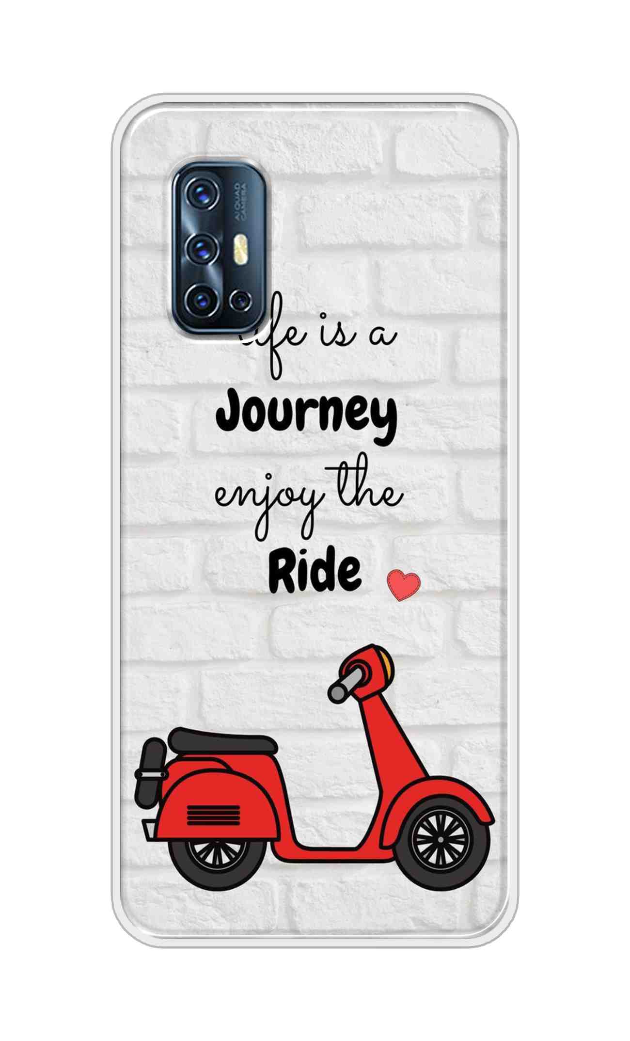 Coberta Back Cover For Vivo V17 Back Cover Stylish Case - Life is a Journey Enjoy the Ride Design D16541