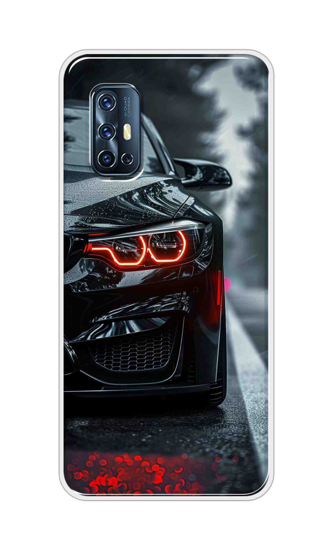 Coberta Back Cover For Vivo V17 Back Cover Stylish Case - Black Car Design D16542