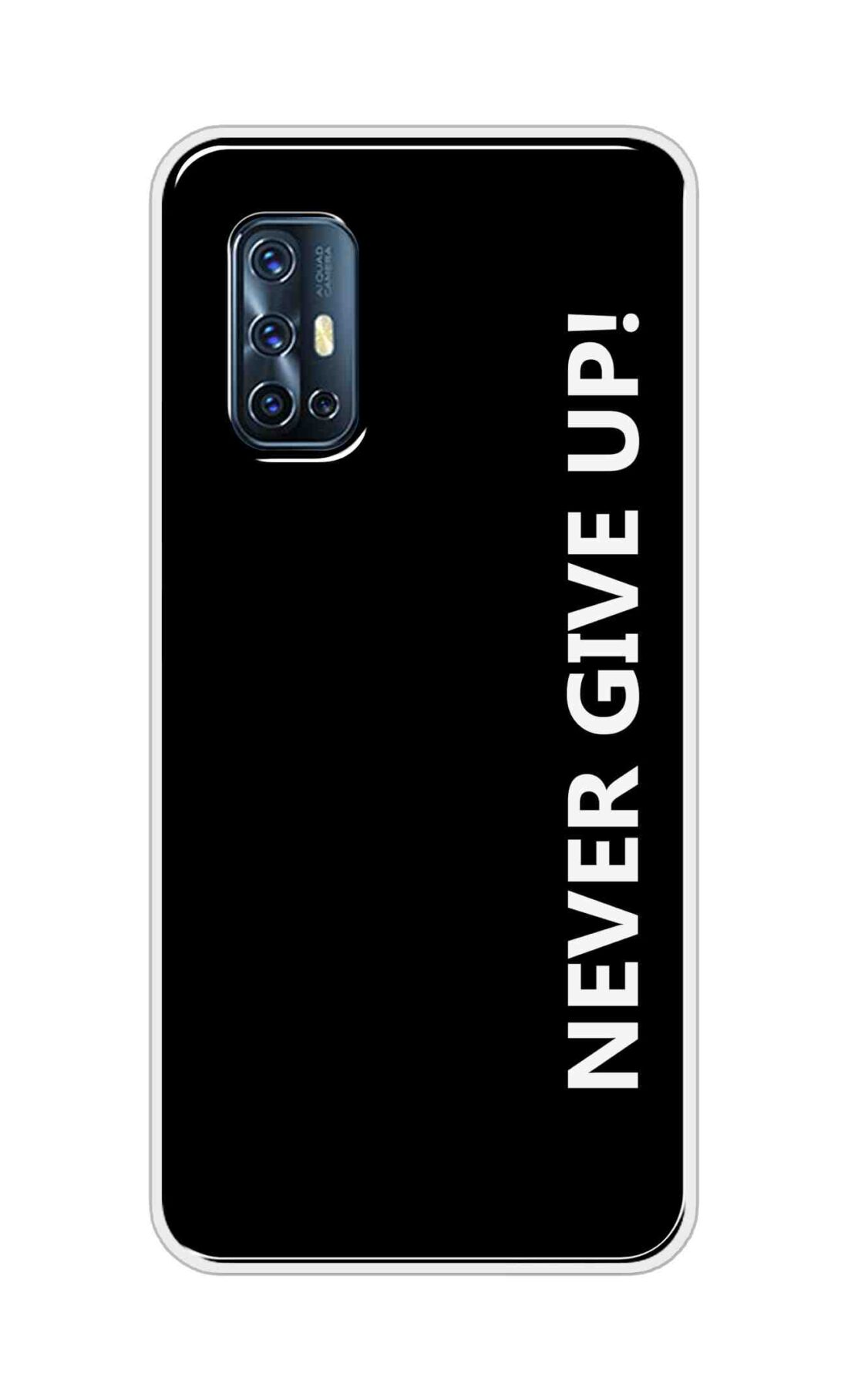 Coberta Back Cover For Vivo V17 Back Cover Stylish Case - Never Give Up in Black Design D16656