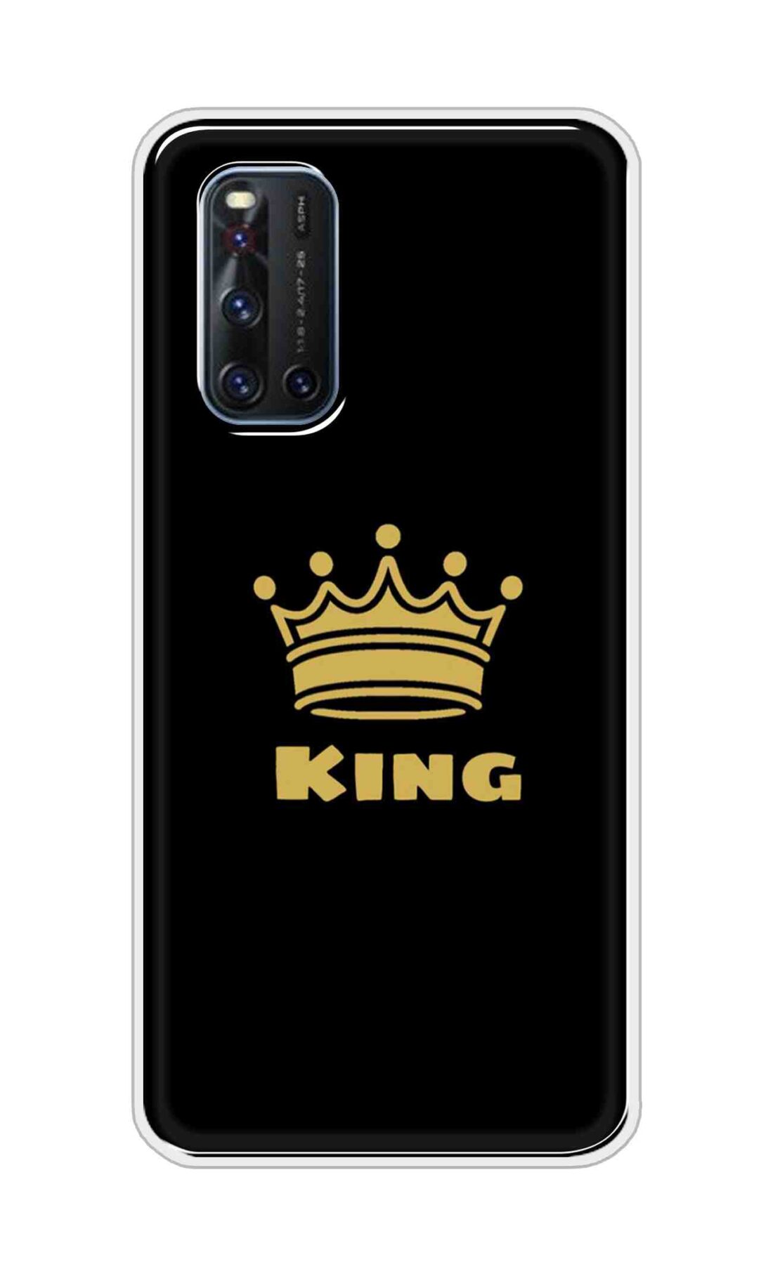 Coberta Back Cover For Vivo V19 Back Cover Stylish Case - King Texts in Black Design D11092