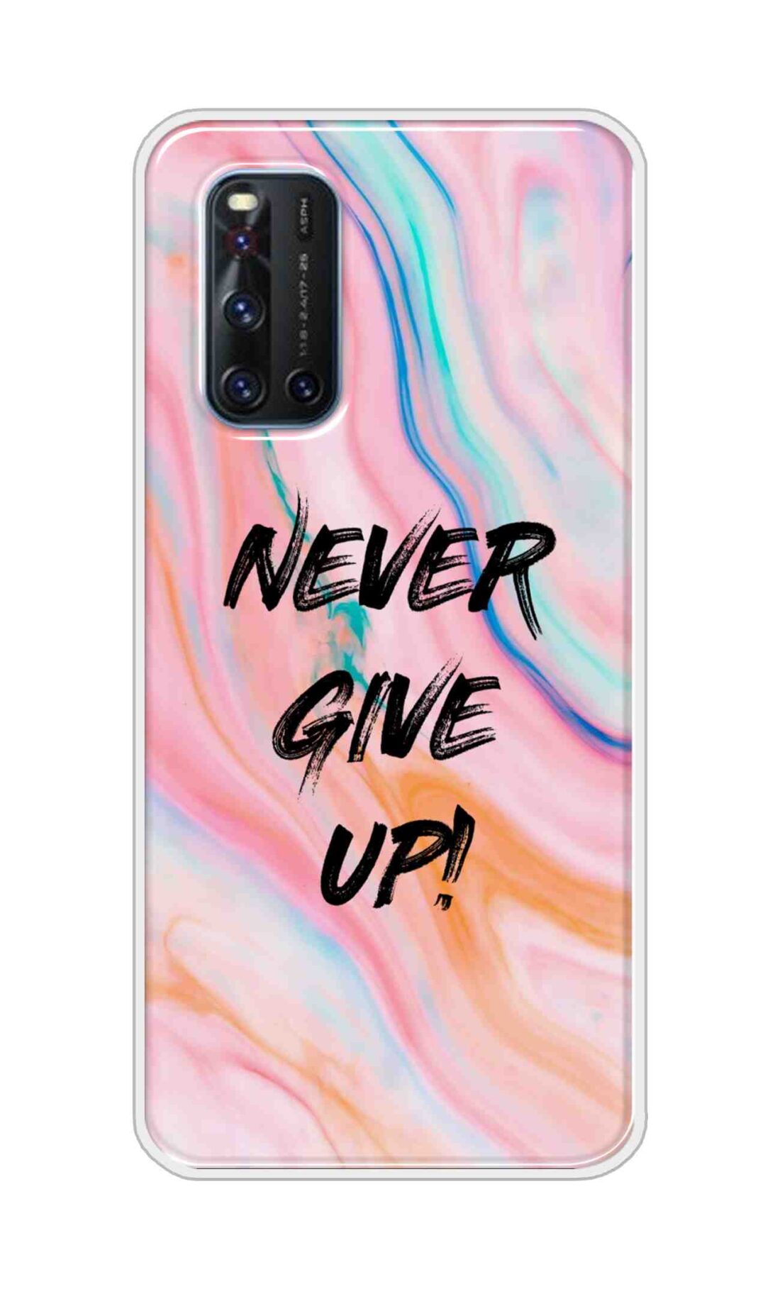 Coberta Back Cover For Vivo V19 Back Cover Stylish Case - Never Give Up in Multicolour Design D11925
