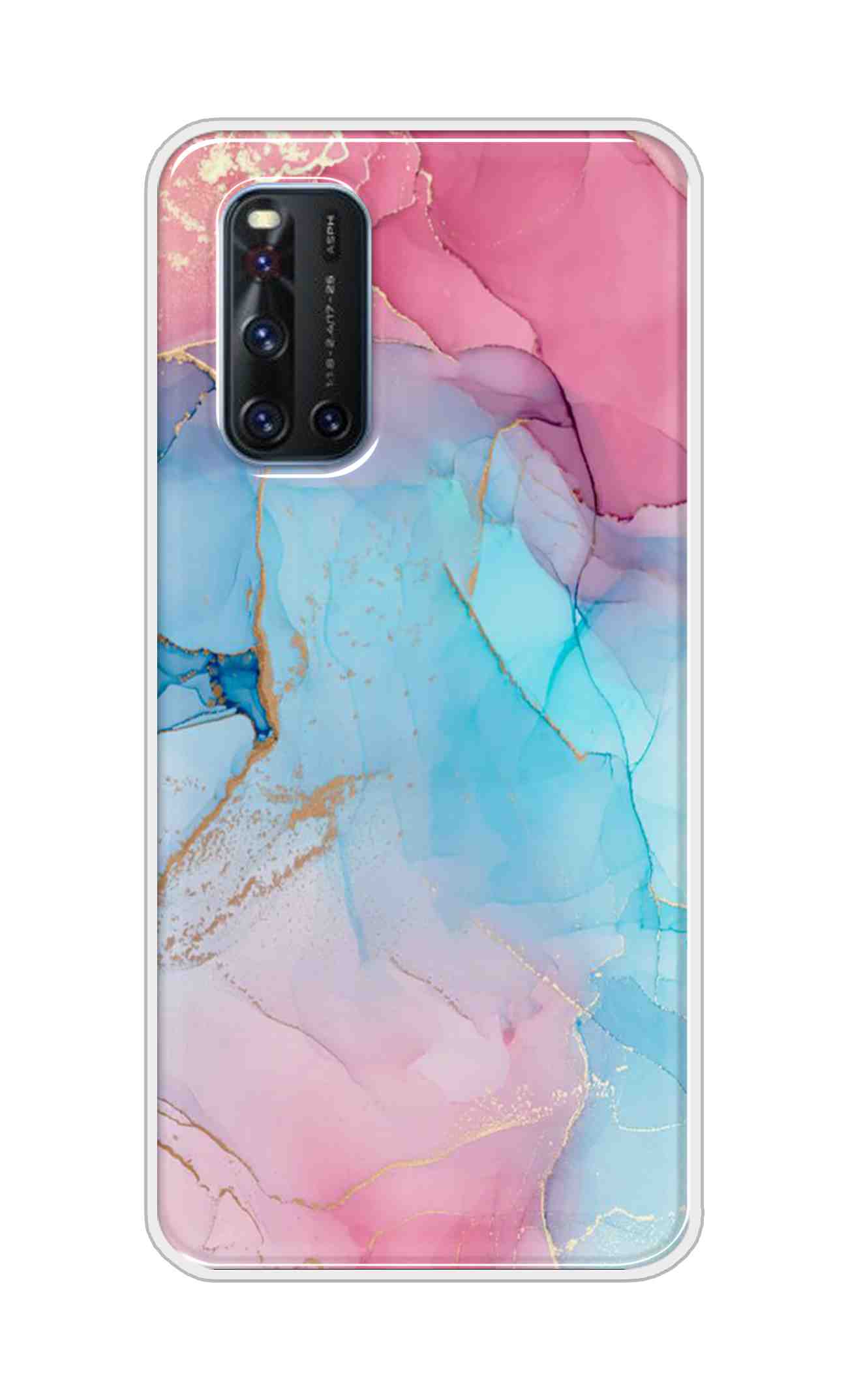 Coberta Back Cover For Vivo V19 Back Cover Stylish Case - New Pink Marble Design D13670