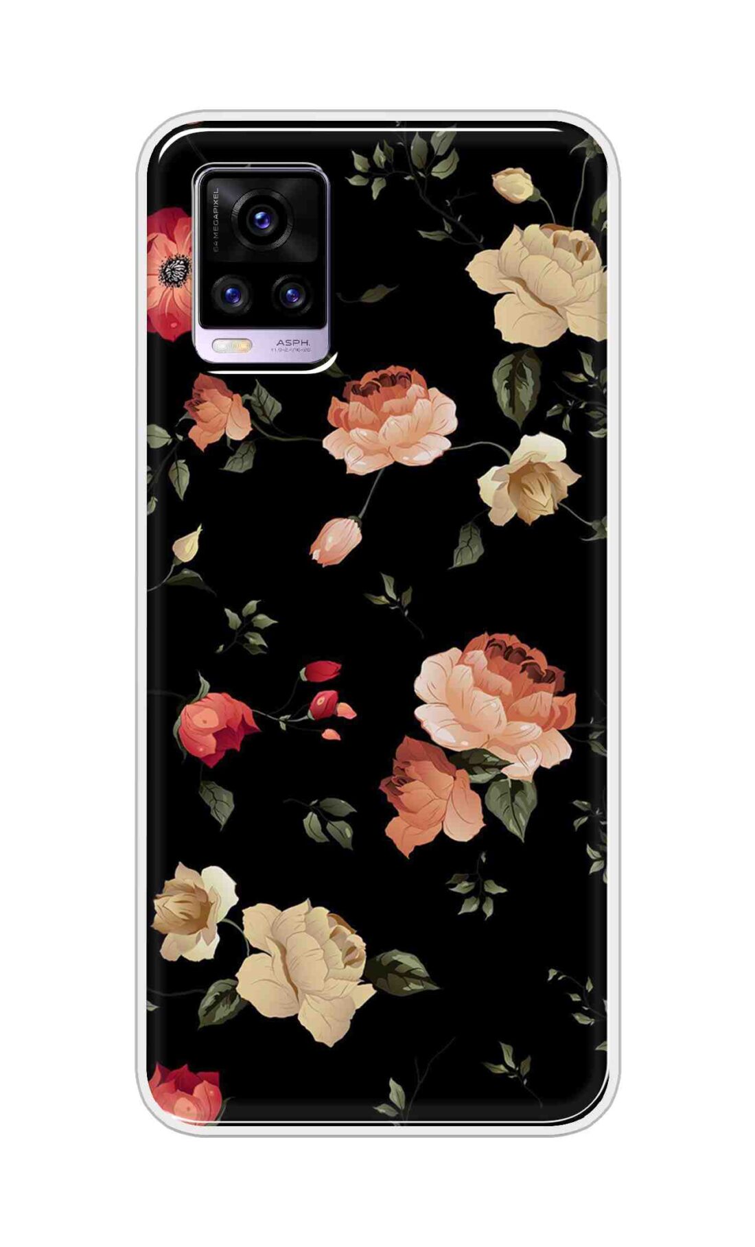 Coberta Back Cover For Vivo V20 Back Cover Stylish Case - Bright Flowers Design D11411