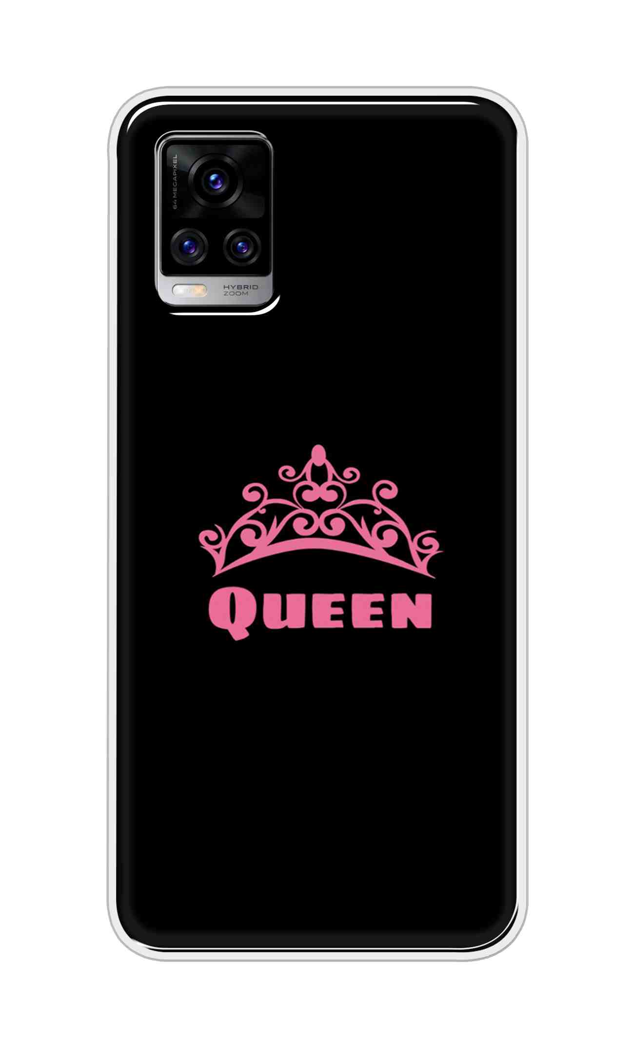 Coberta Back Cover For Vivo V20 Pro Back Cover Stylish Case - Queen Texts in Black Design D11091
