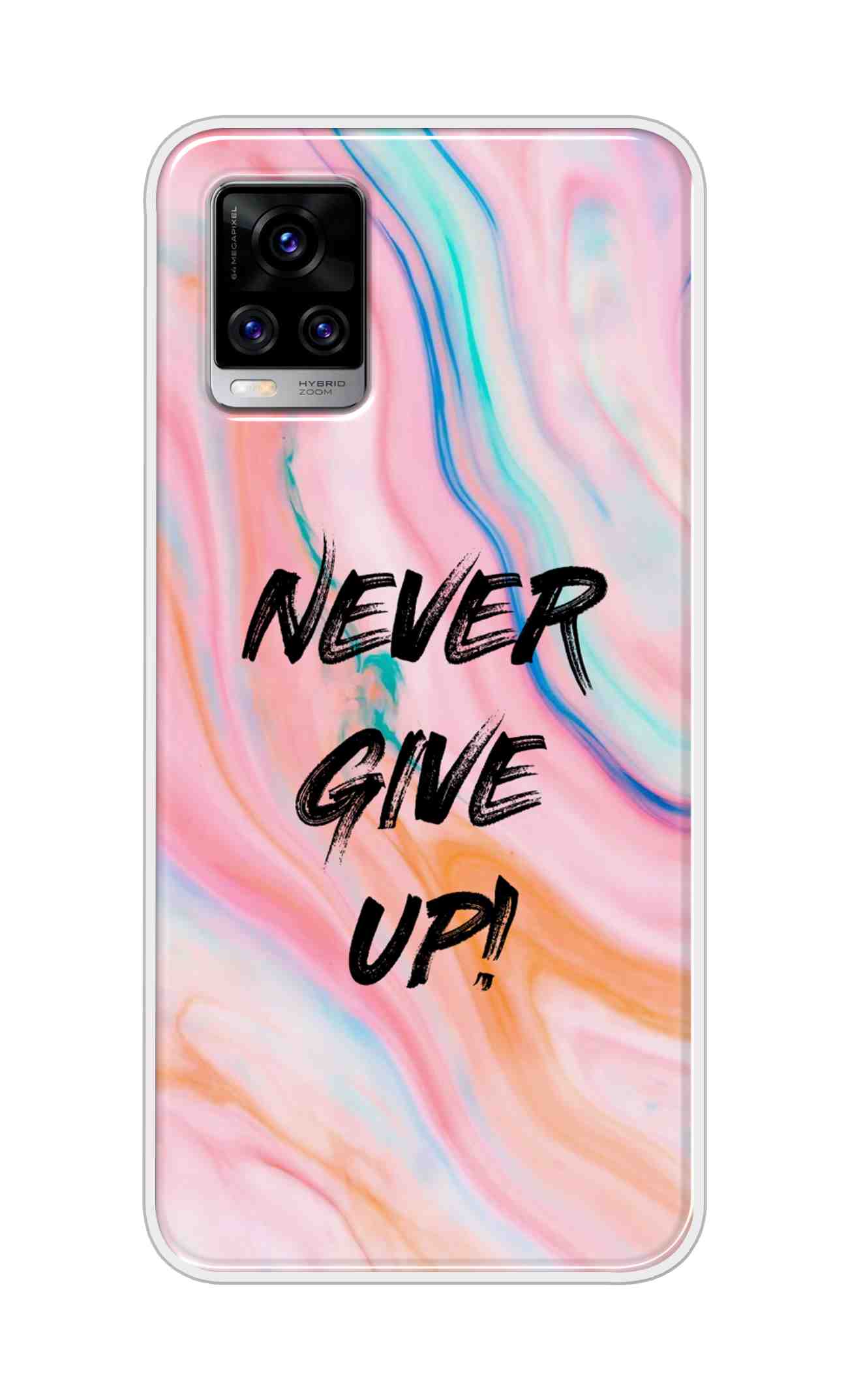 Coberta Back Cover For Vivo V20 Pro Back Cover Stylish Case - Never Give Up in Multicolour Design D11925