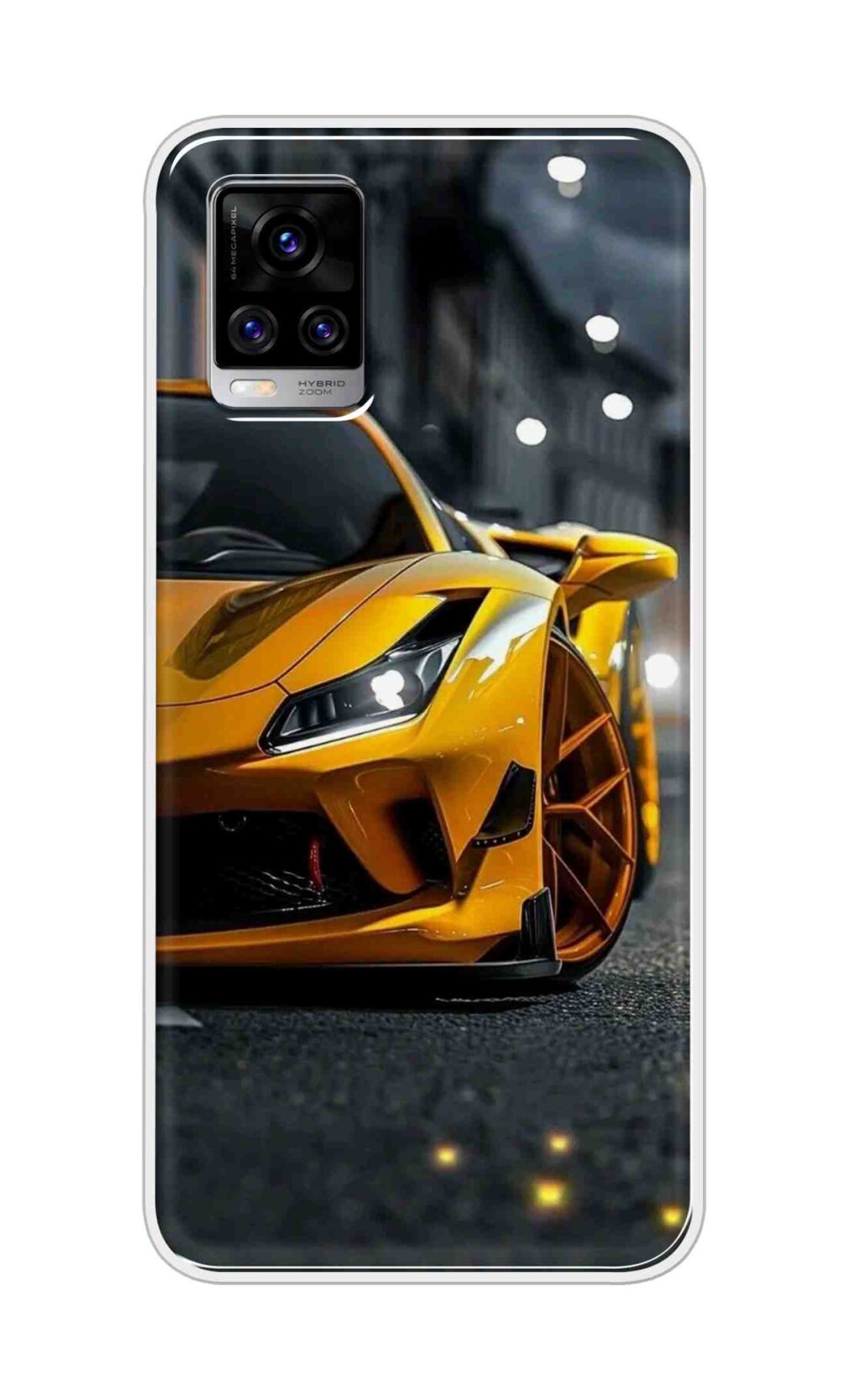 Coberta Back Cover For Vivo V20 Pro Back Cover Stylish Case - Orange Modified Car Design D16600