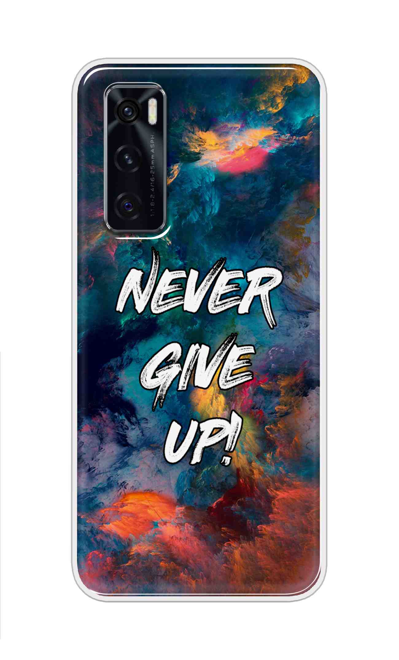 Coberta Back Cover For Vivo V20 SE Back Cover Stylish Case - Never Give Up in Colour Storm Design D11928