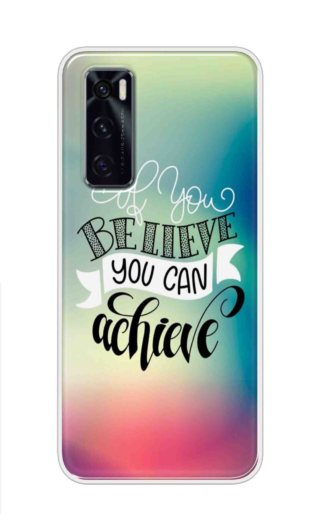 Coberta Back Cover For Vivo V20 SE Back Cover Stylish Case - If You Believe You Can Achieve Text Design D16554