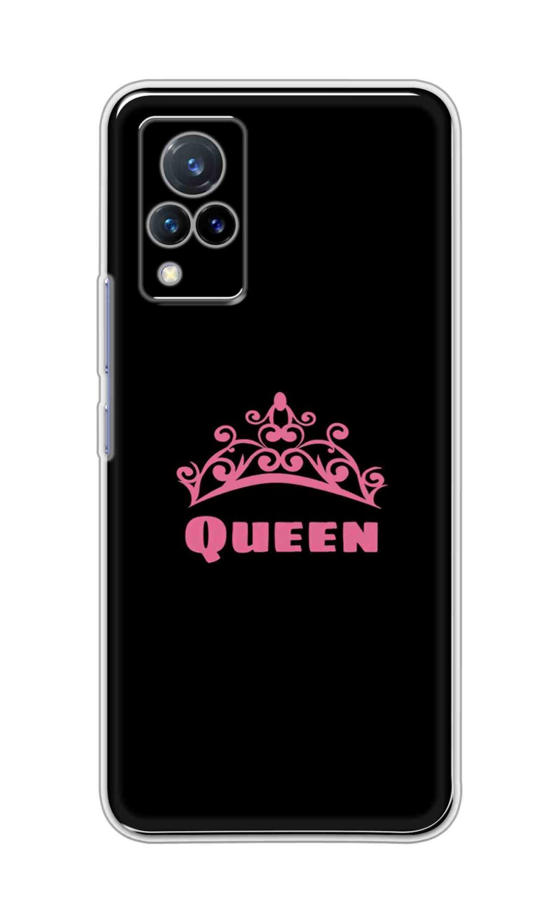 Coberta Back Cover For Vivo V21 5G Back Cover Stylish Case - Queen Texts in Black Design D11091