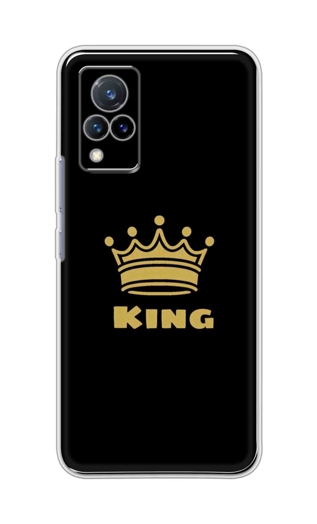 Coberta Back Cover For Vivo V21 5G Back Cover Stylish Case - King Texts in Black Design D11092