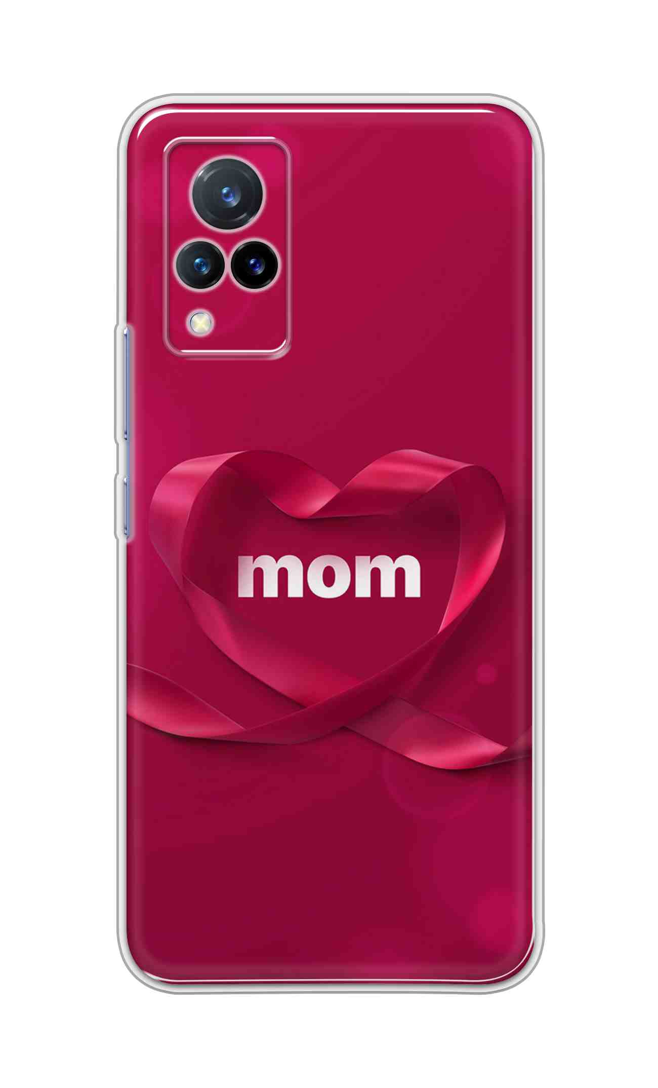 Coberta Back Cover For Vivo V21 5G Back Cover Stylish Case - Mom texts in Red heart Design D11317