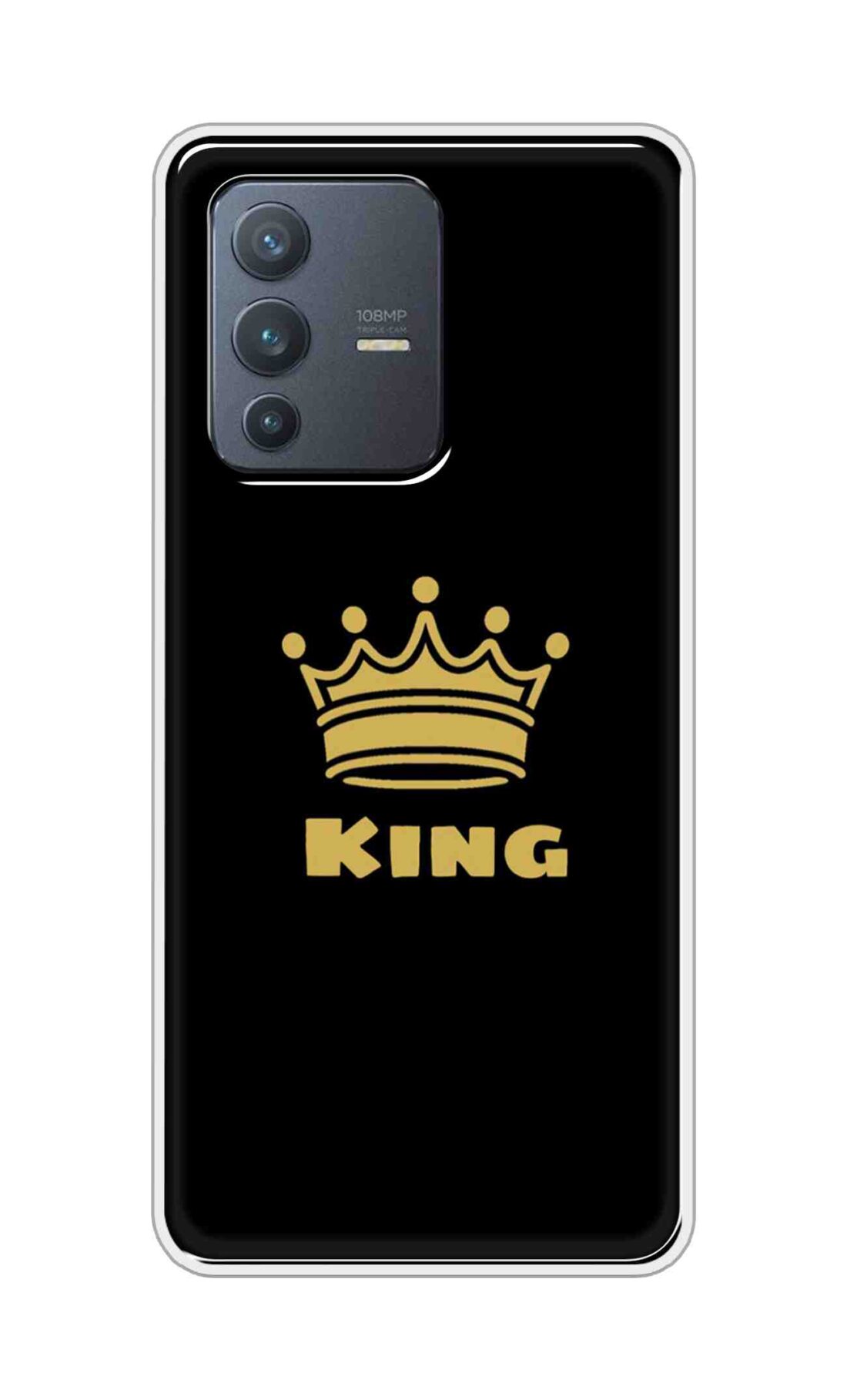 Coberta Back Cover For Vivo V23 Pro Back Cover Stylish Case - King Texts in Black Design D11092