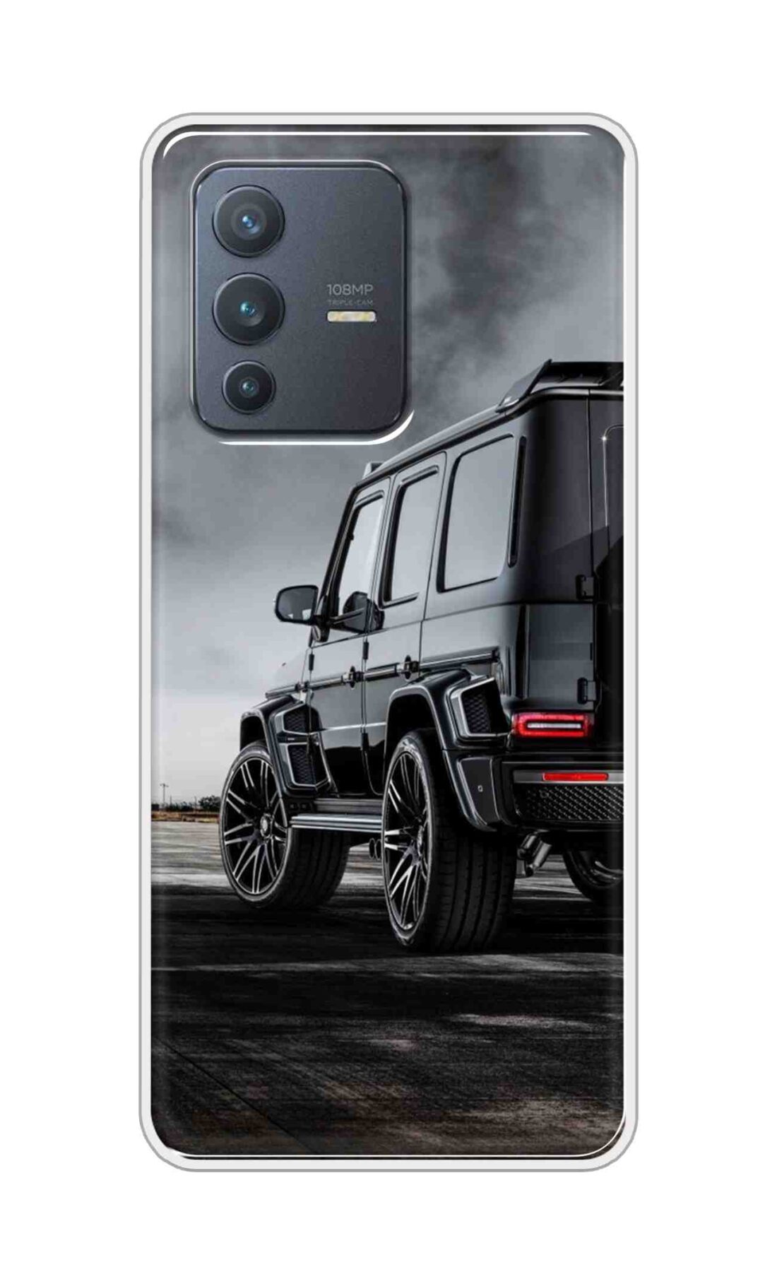 Coberta Back Cover For Vivo V23 Pro Back Cover Stylish Case - Black Suv Car Design D11967
