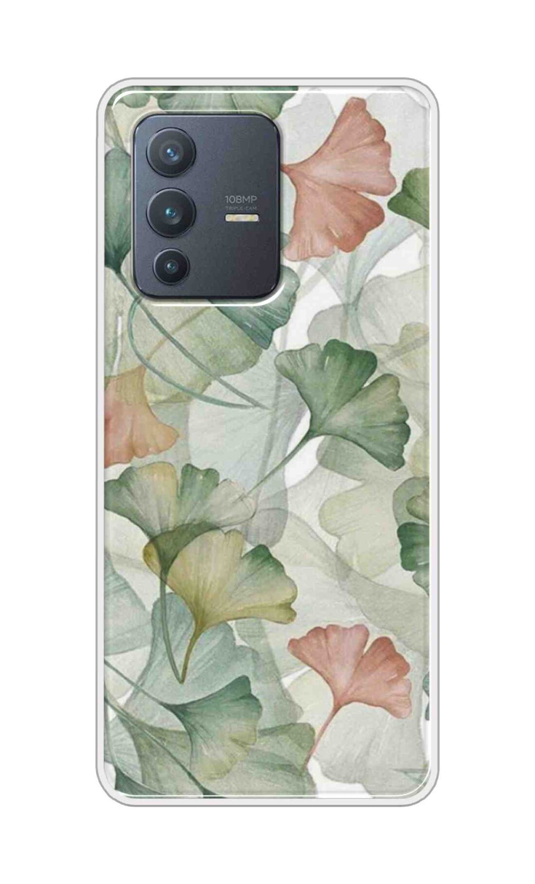 Coberta Back Cover For Vivo V23 Pro Back Cover Stylish Case - Asthetic Leaves Pattern D14954