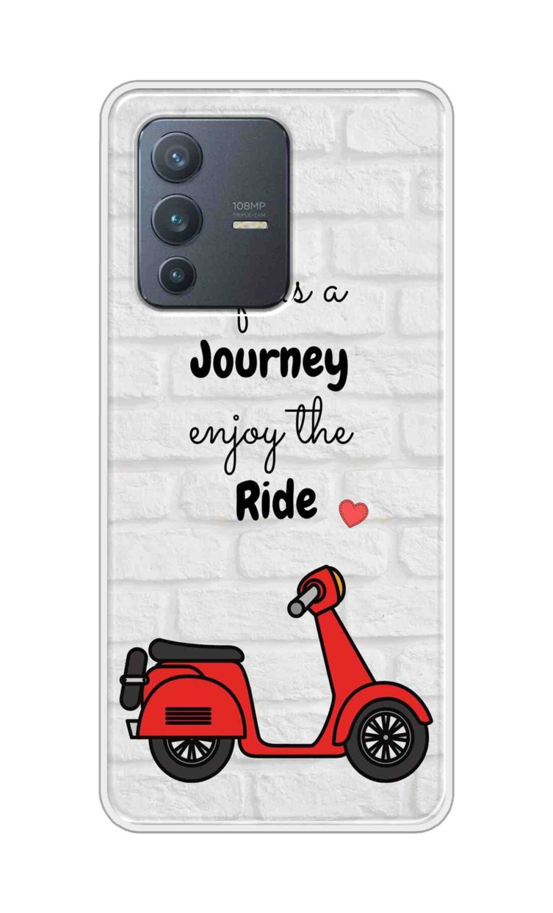 Coberta Back Cover For Vivo V23 Pro Back Cover Stylish Case - Life is a Journey Enjoy the Ride Design D16541