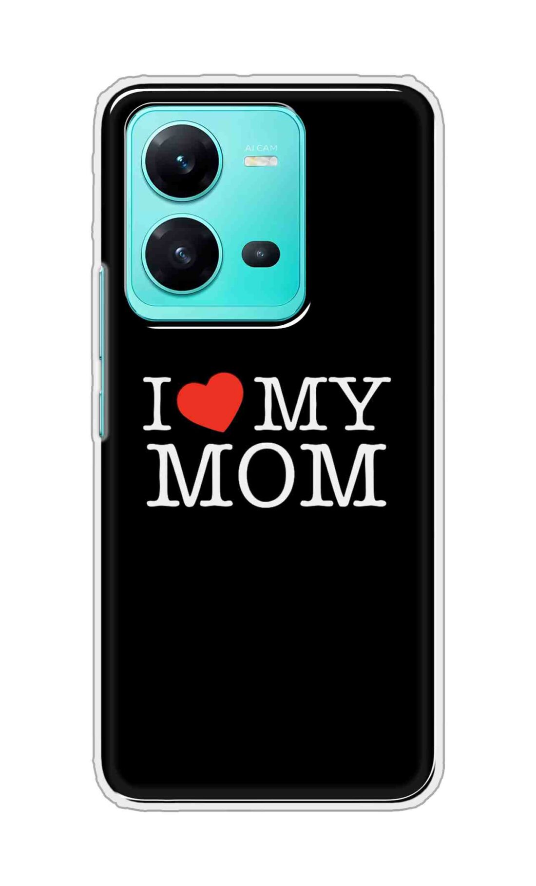 Coberta Back Cover For Vivo V25 5G Back Cover Stylish Case - I Love My Mom in Black Design D11011