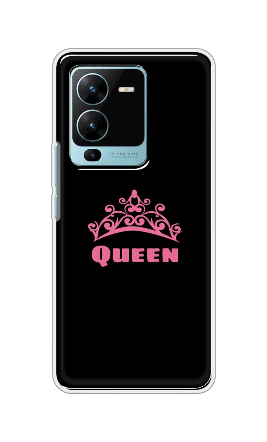 Coberta Back Cover For Vivo V25 Pro 5G Back Cover Stylish Case - Queen Texts in Black Design D11091