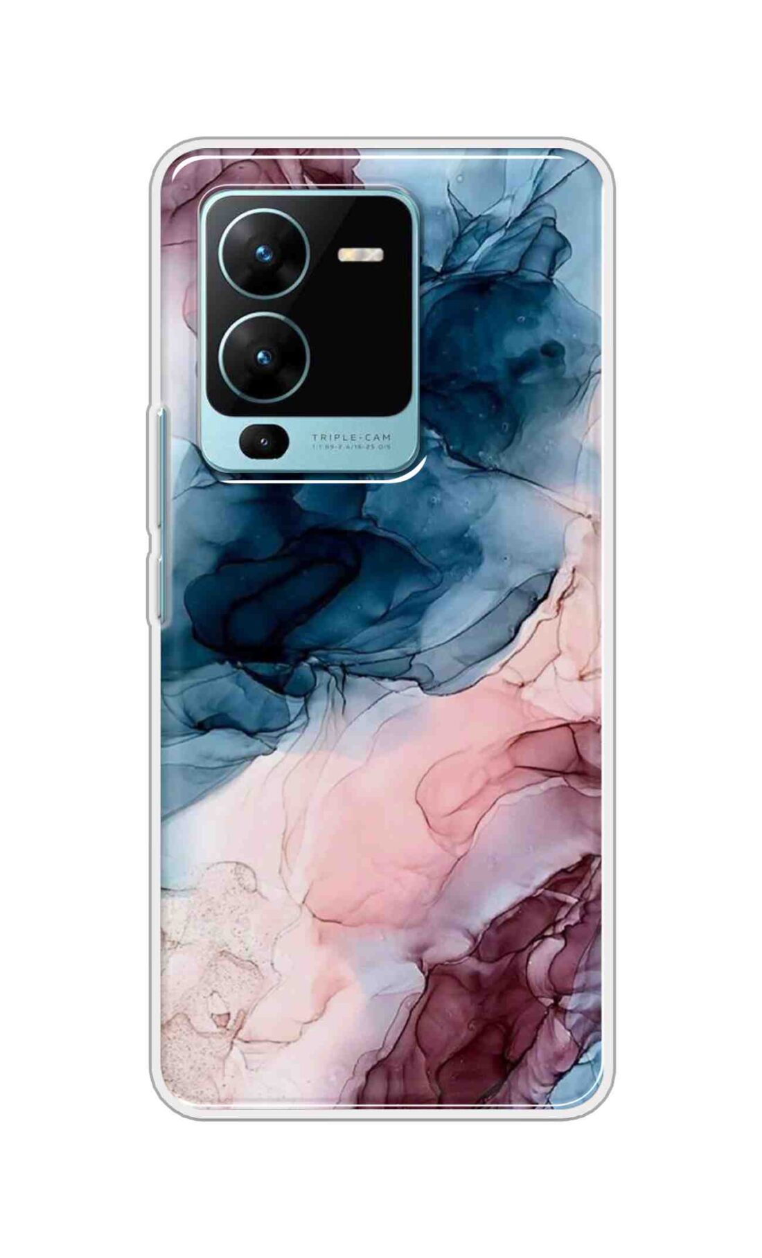 Coberta Back Cover For Vivo V25 Pro 5G Back Cover Stylish Case - Colourful Marble Design D12694