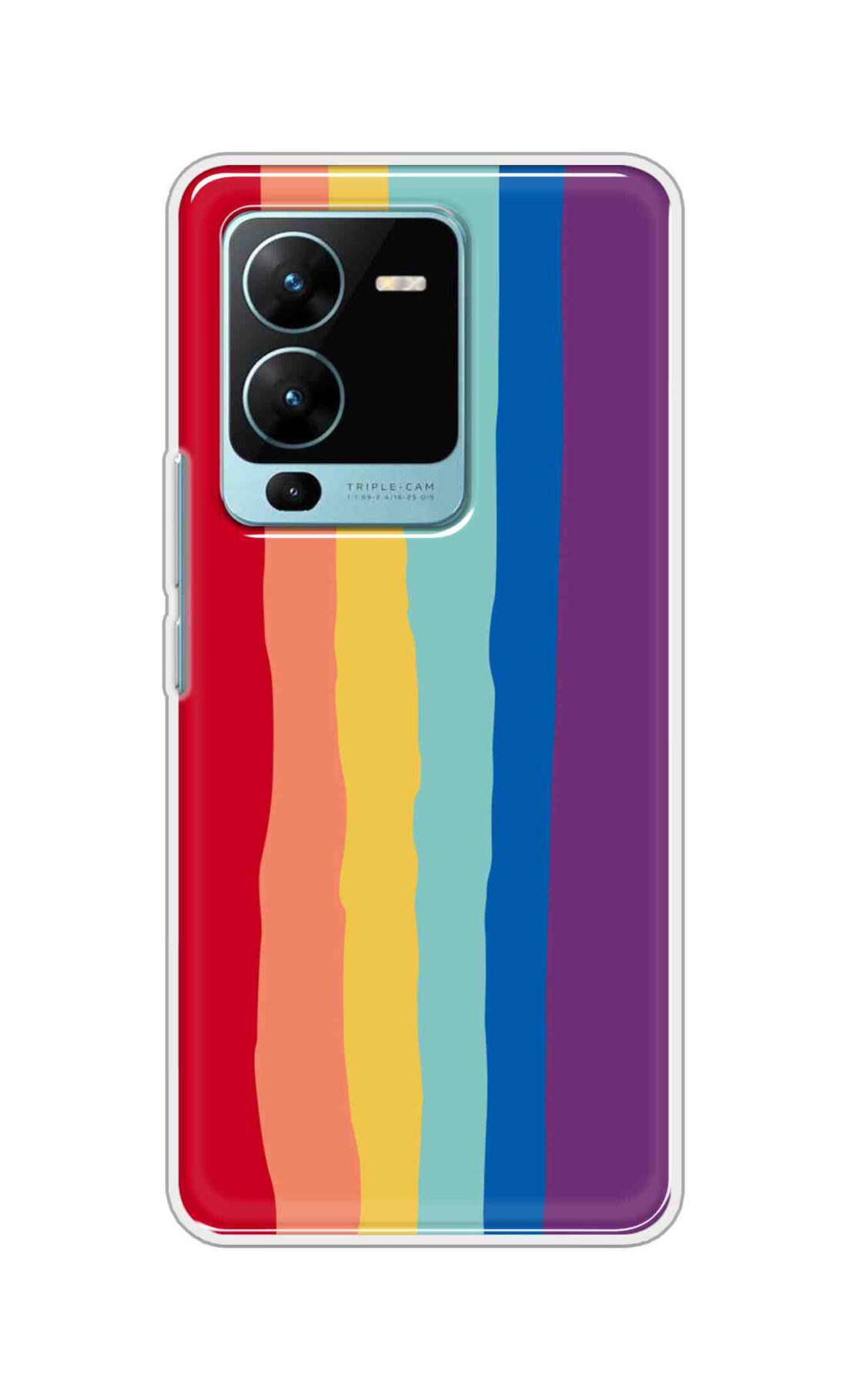 Coberta Back Cover For Vivo V25 Pro 5G Back Cover Stylish Case - Colourful Rainbow Design D13201