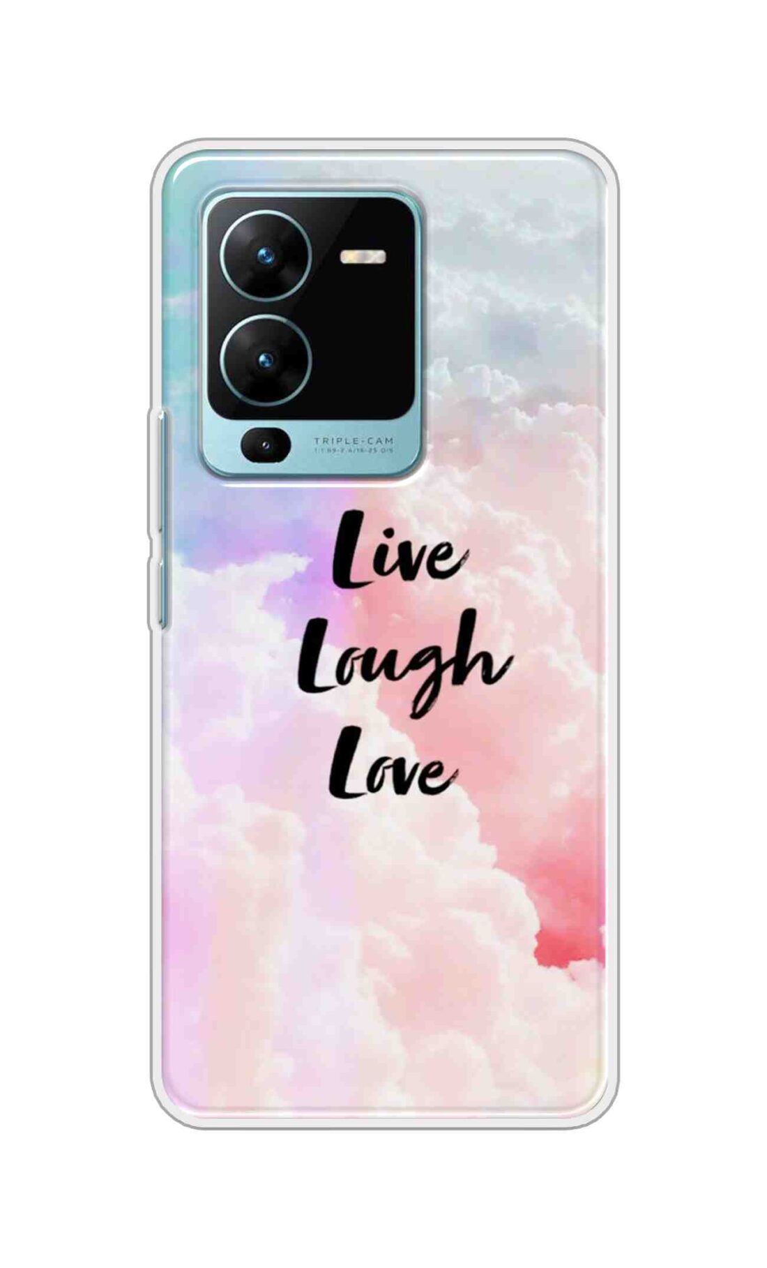 Coberta Back Cover For Vivo V25 Pro 5G Back Cover Stylish Case - Live Laugh Love Text Design D16091