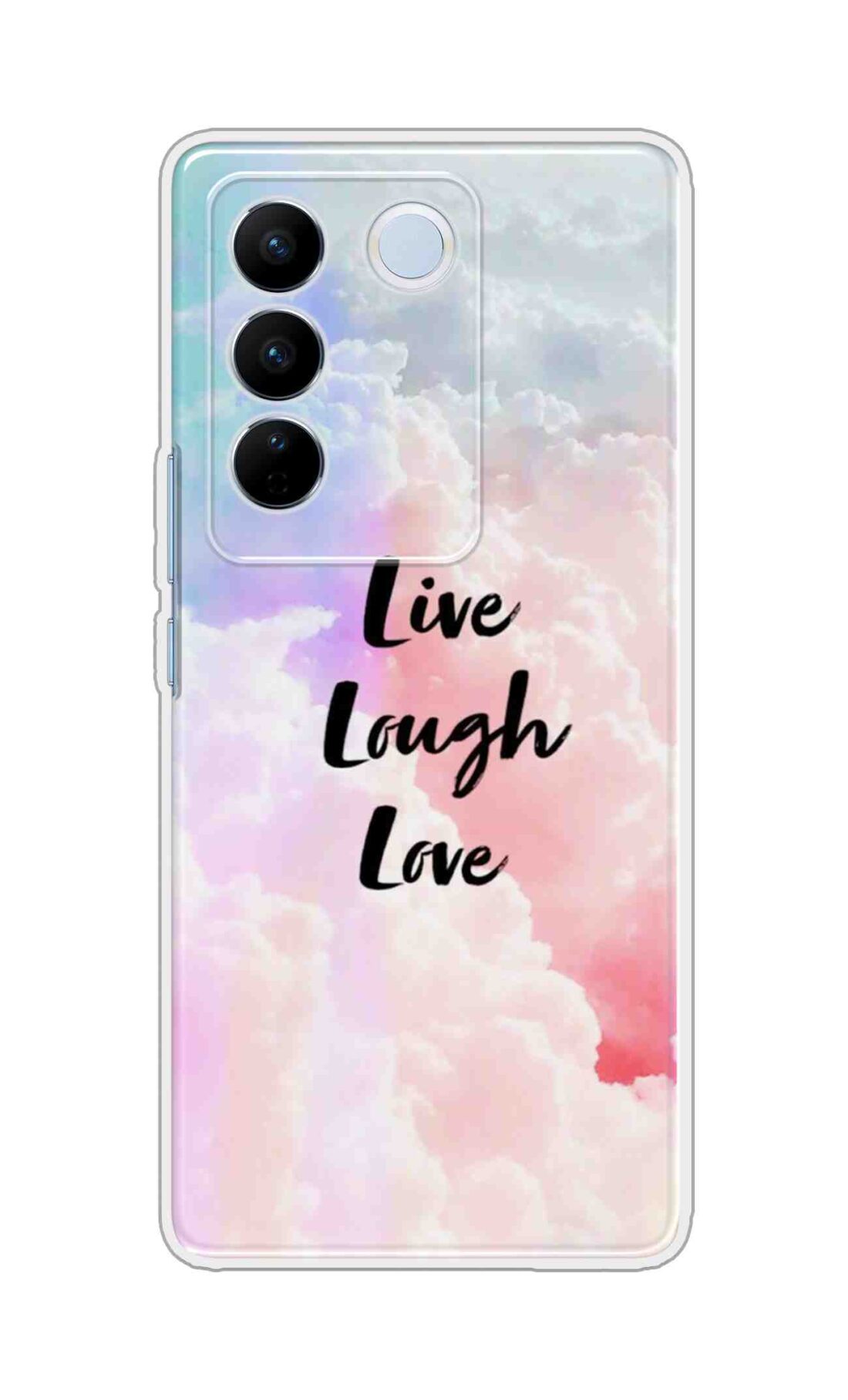 Coberta Back Cover For Vivo V27 5G Back Cover Stylish Case - Live Laugh Love Text Design D16091