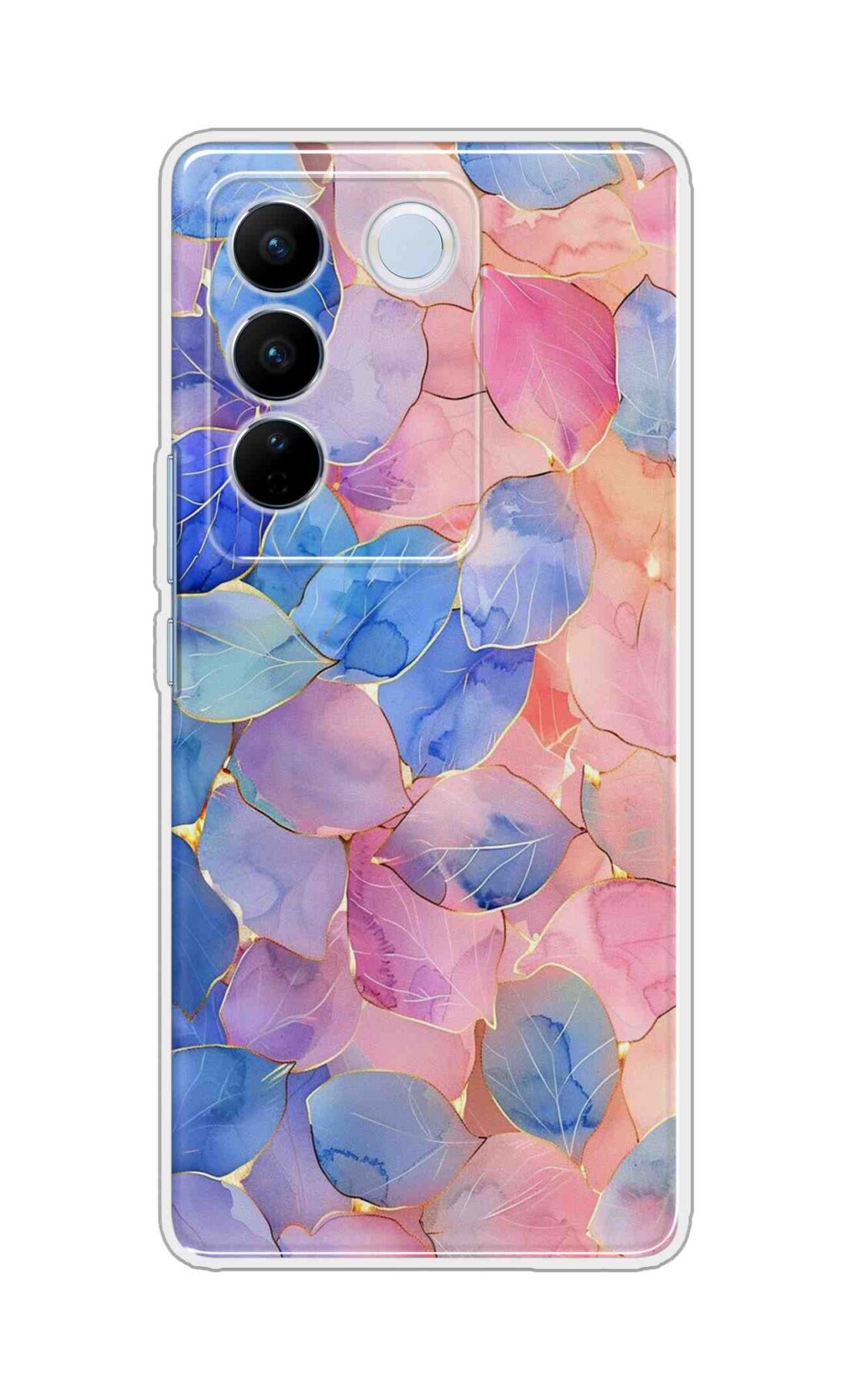 Coberta Back Cover For Vivo V27 5G Back Cover Stylish Case - Multicolour Artifical Leaves Design D16491