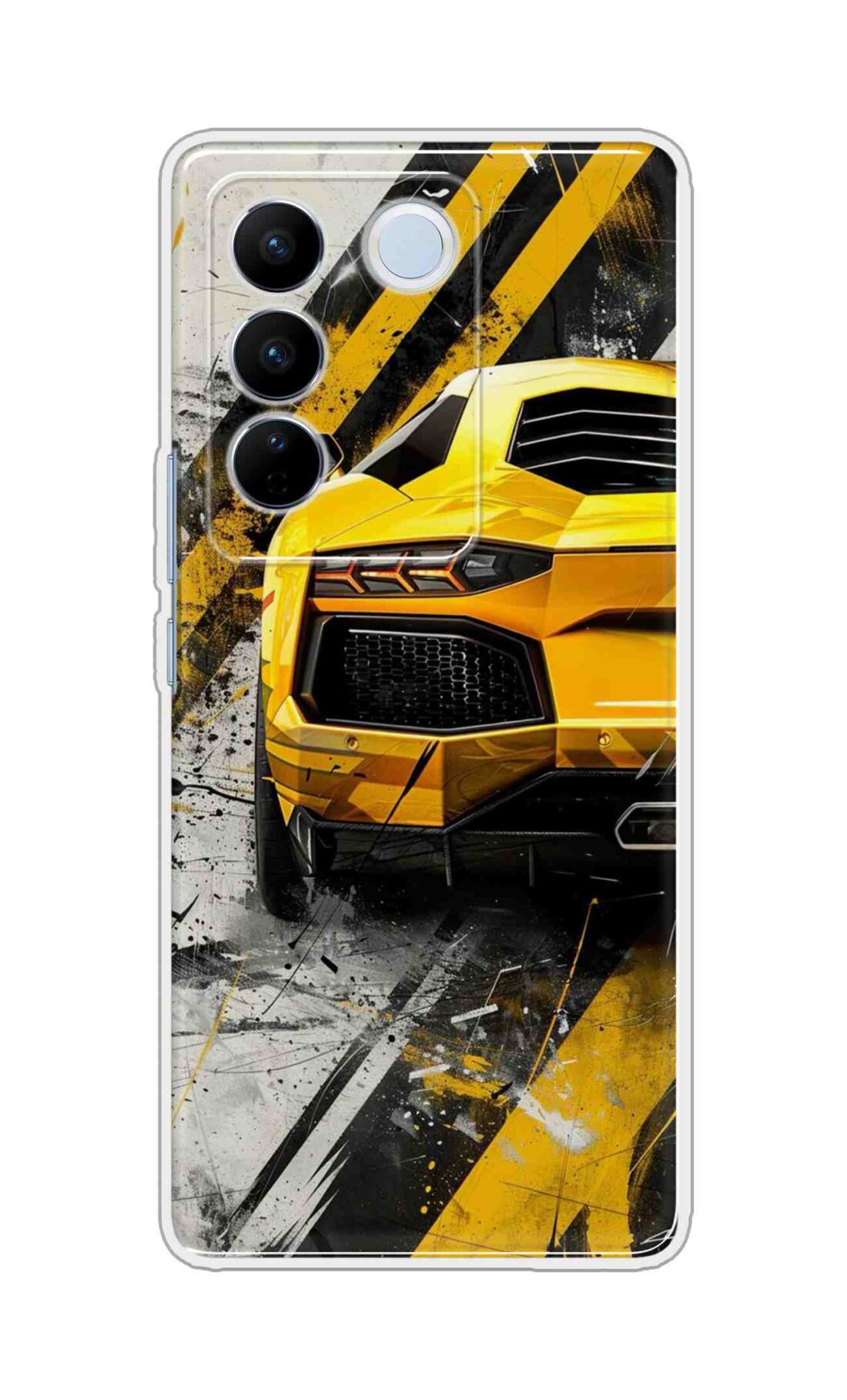 Coberta Back Cover For Vivo V27 5G Back Cover Stylish Case - Yellow Modified Car Design D16618