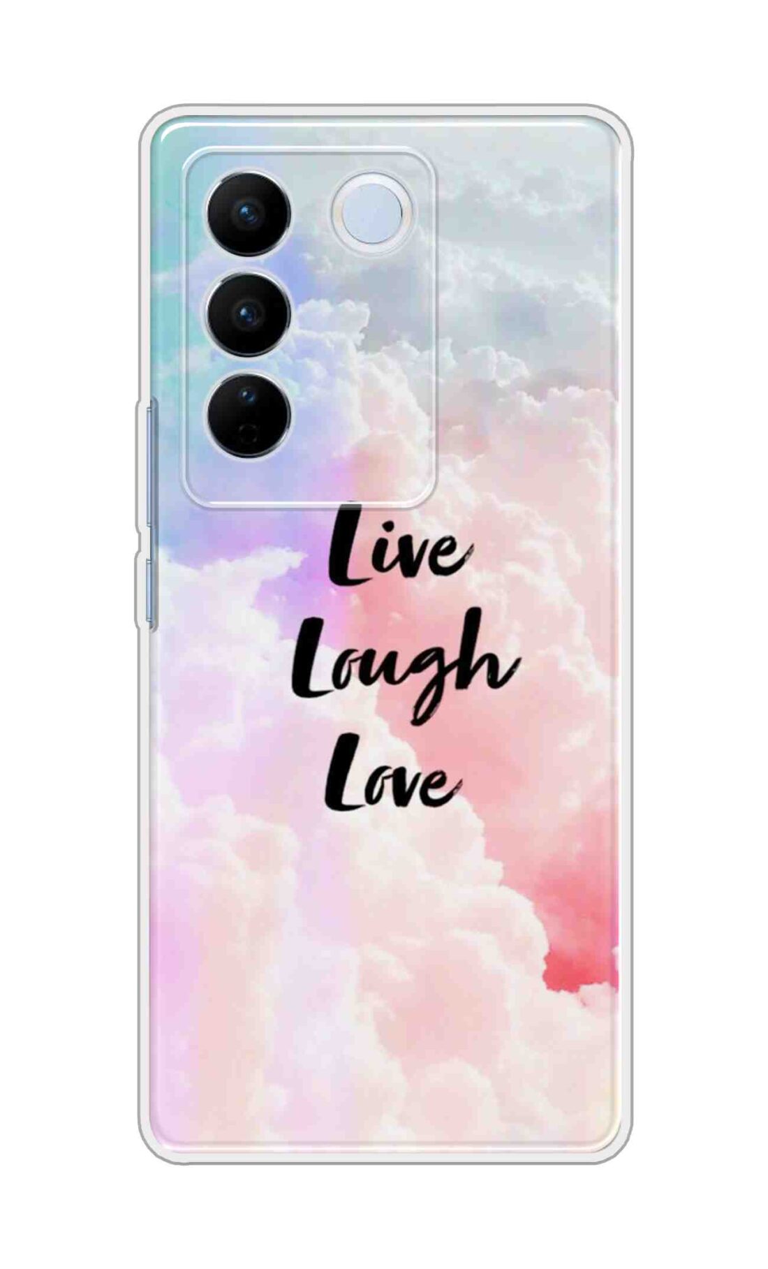 Coberta Back Cover For Vivo V27 Pro 5G Back Cover Stylish Case - Live Laugh Love Text Design D16091