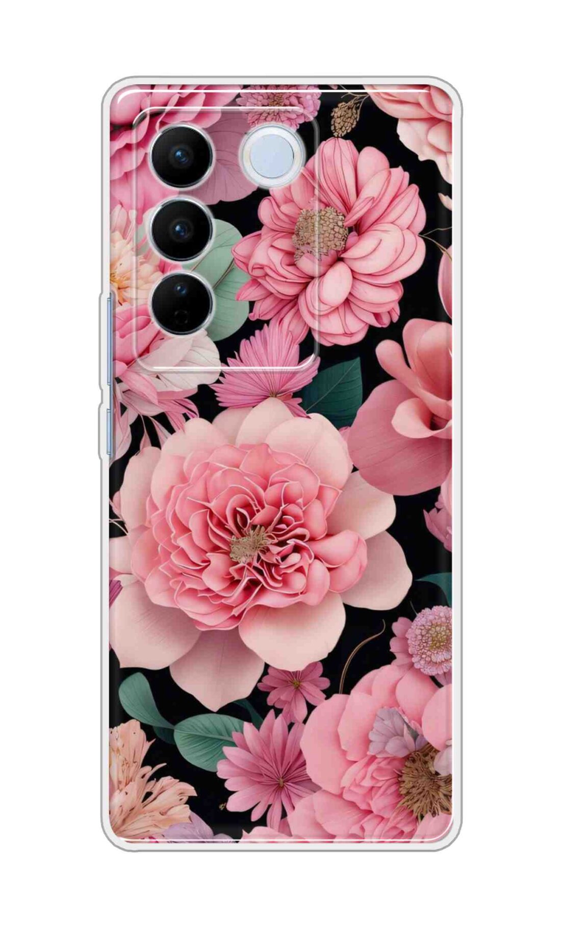 Coberta Back Cover For Vivo V27 Pro 5G Back Cover Stylish Case - Pink Lotus Flowers Design D16233