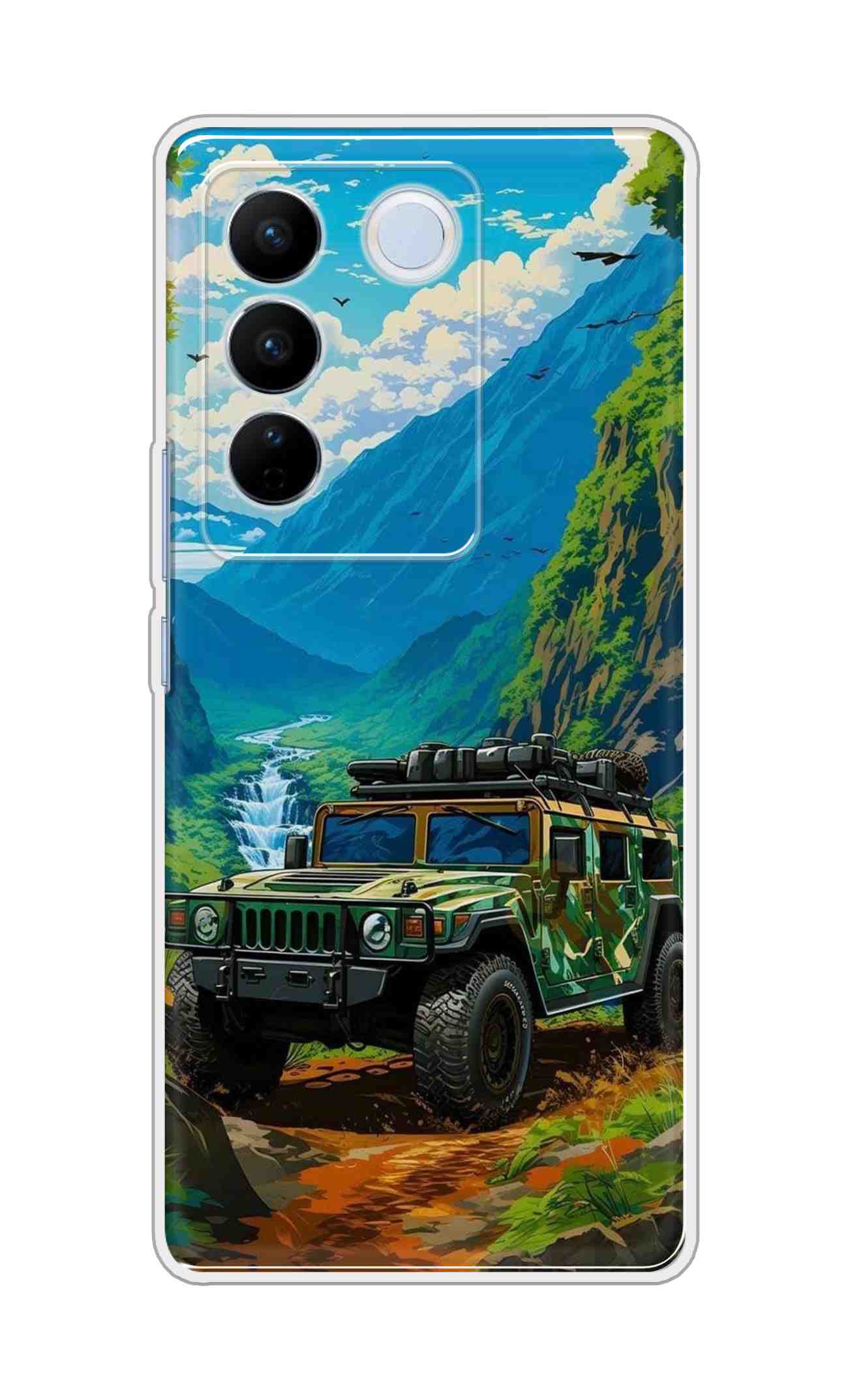 Coberta Back Cover For Vivo V27 Pro 5G Back Cover Stylish Case - Suv Car with Prefect Nature Design D16487