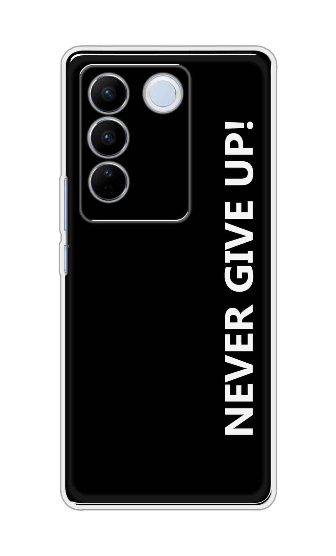 Coberta Back Cover For Vivo V27 Pro 5G Back Cover Stylish Case - Never Give Up in Black Design D16656