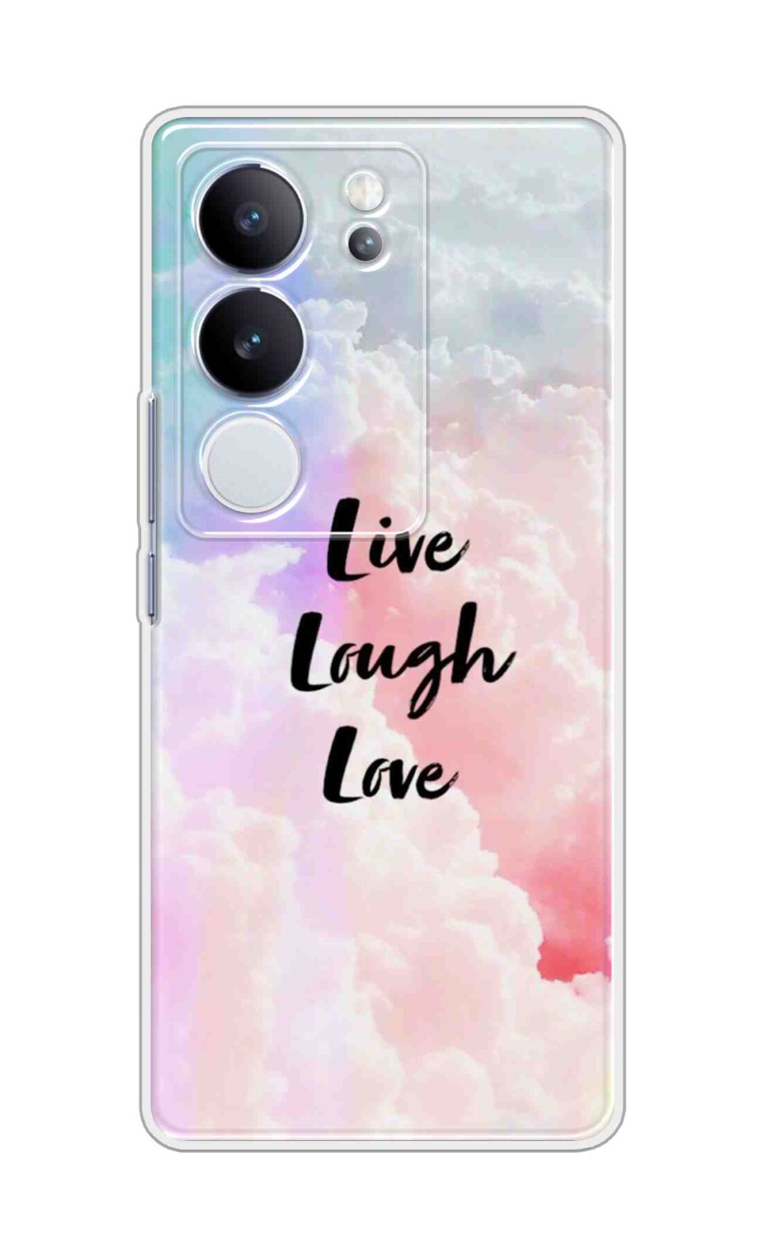 Coberta Back Cover For Vivo V29 Pro 5G Back Cover Stylish Case - Live Laugh Love Text Design D16091