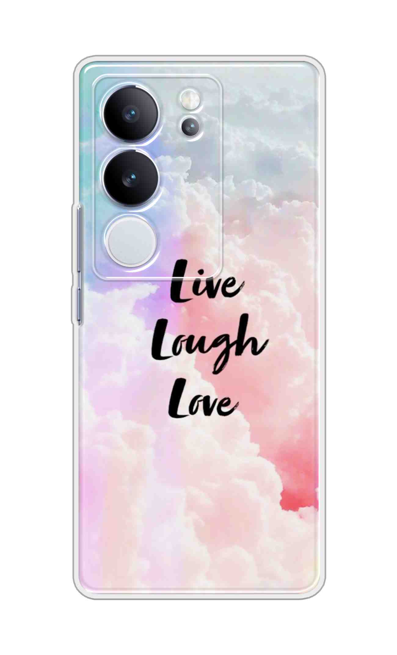 Coberta Back Cover For Vivo V29 Pro 5G Back Cover Stylish Case - Live Laugh Love Text Design D16091