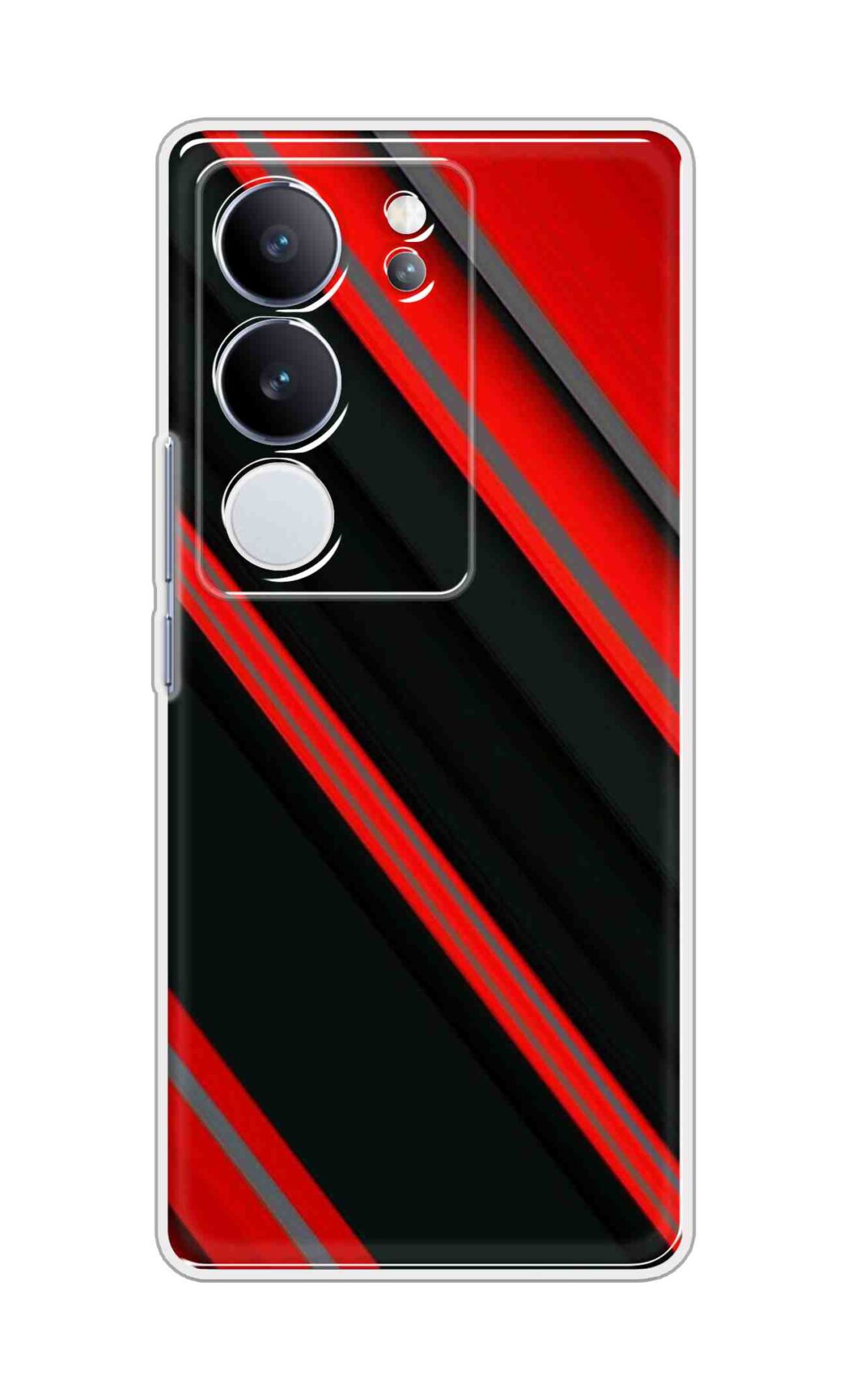 Coberta Back Cover For Vivo V29 Pro 5G Back Cover Stylish Case - Red and Black 3D Pattern Design D16461