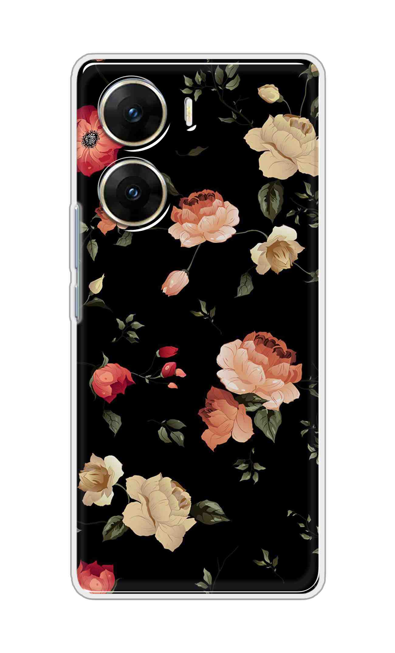 Coberta Back Cover For Vivo V29e 5G Back Cover Stylish Case - Bright Flowers Design D11411