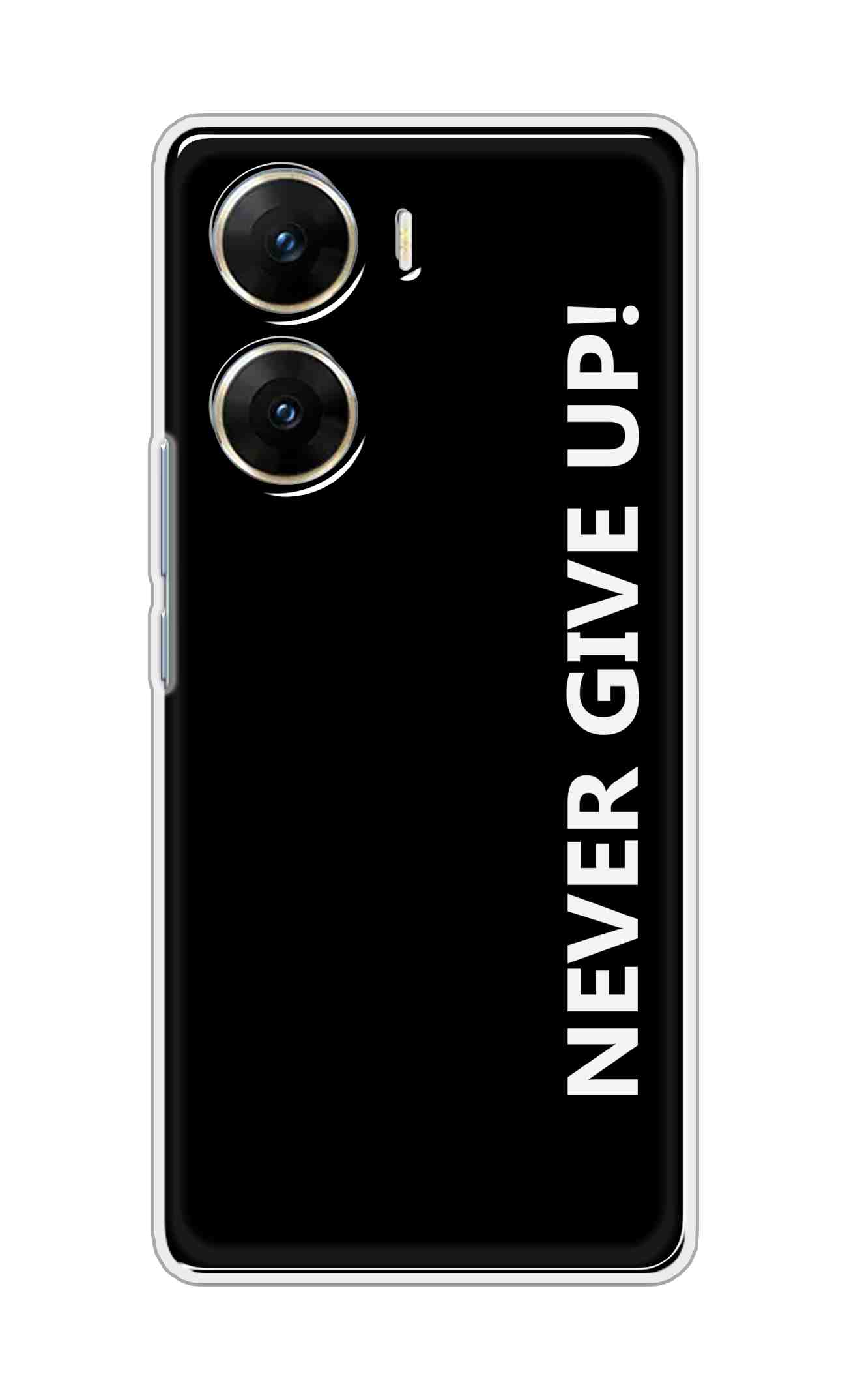 Coberta Back Cover For Vivo V29e 5G Back Cover Stylish Case - Never Give Up in Black Design D16656