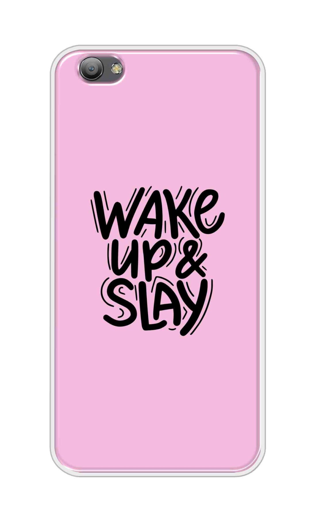 Coberta Back Cover For Vivo V5 Back Cover Stylish Case - Wake Up and Slay in Pink Design D16505