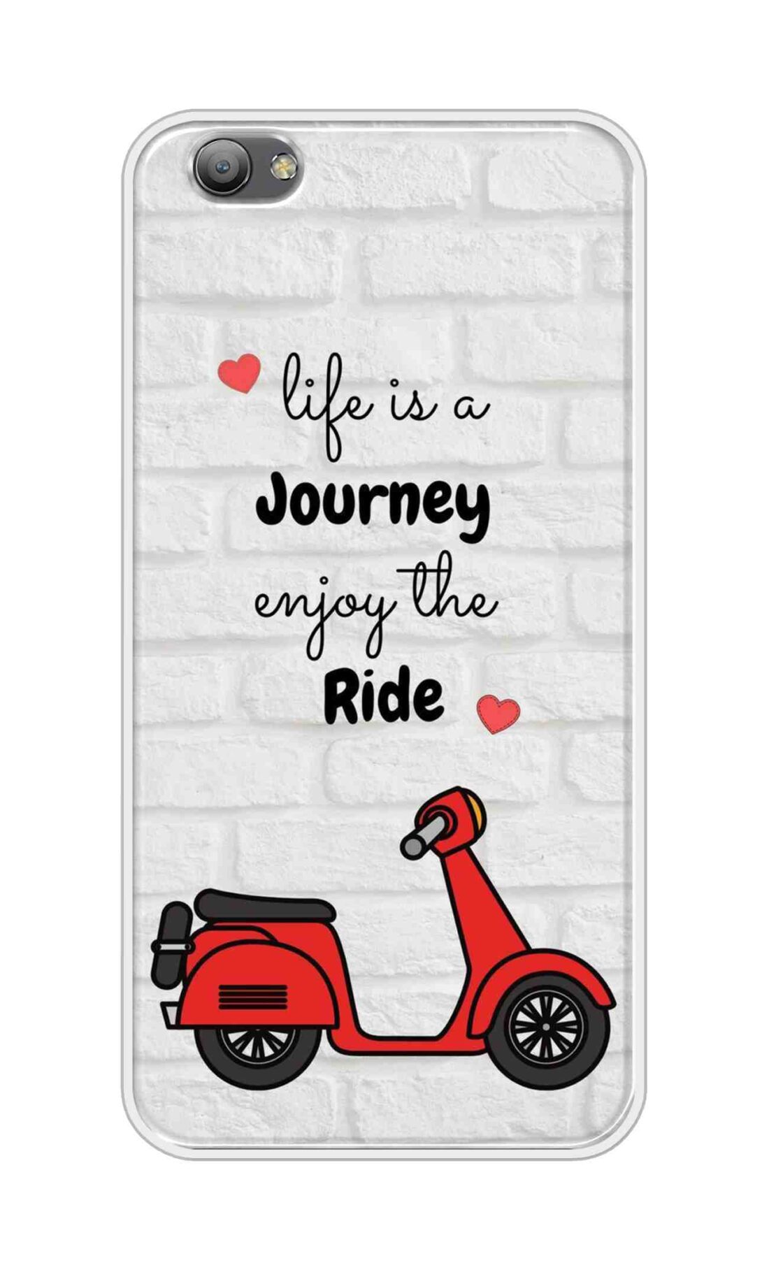 Coberta Back Cover For Vivo V5 Back Cover Stylish Case - Life is a Journey Enjoy the Ride Design D16541