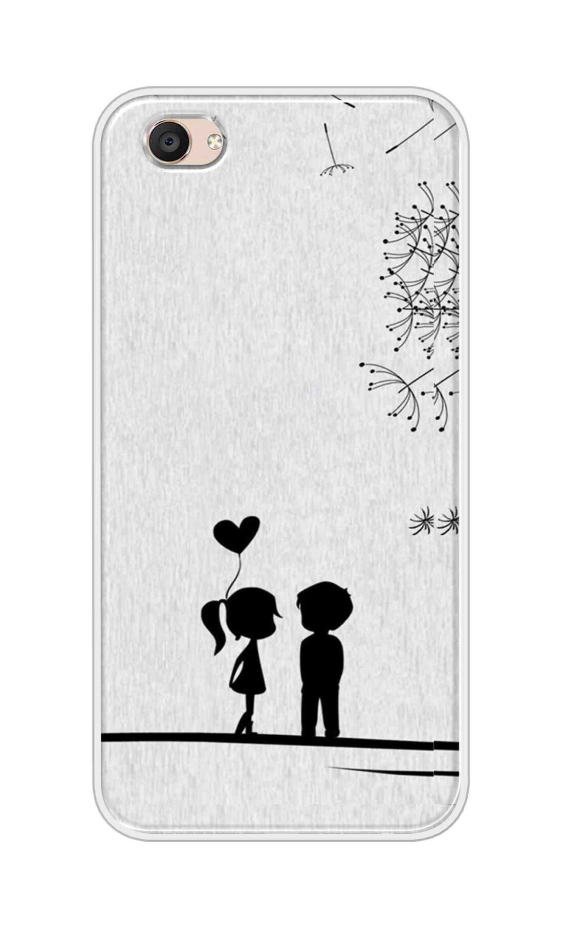 Coberta Back Cover For Vivo V5 Plus Back Cover Stylish Case - Girl and Boy Love in White Design D11018