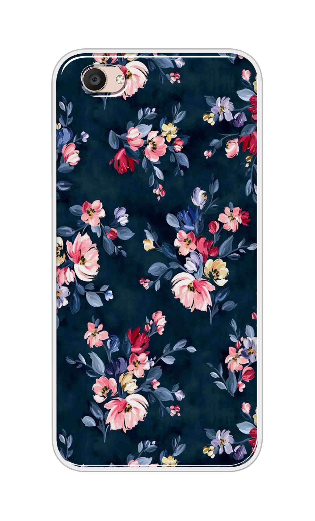 Coberta Back Cover For Vivo V5 Plus Back Cover Stylish Case - Blue Floral Design D11648