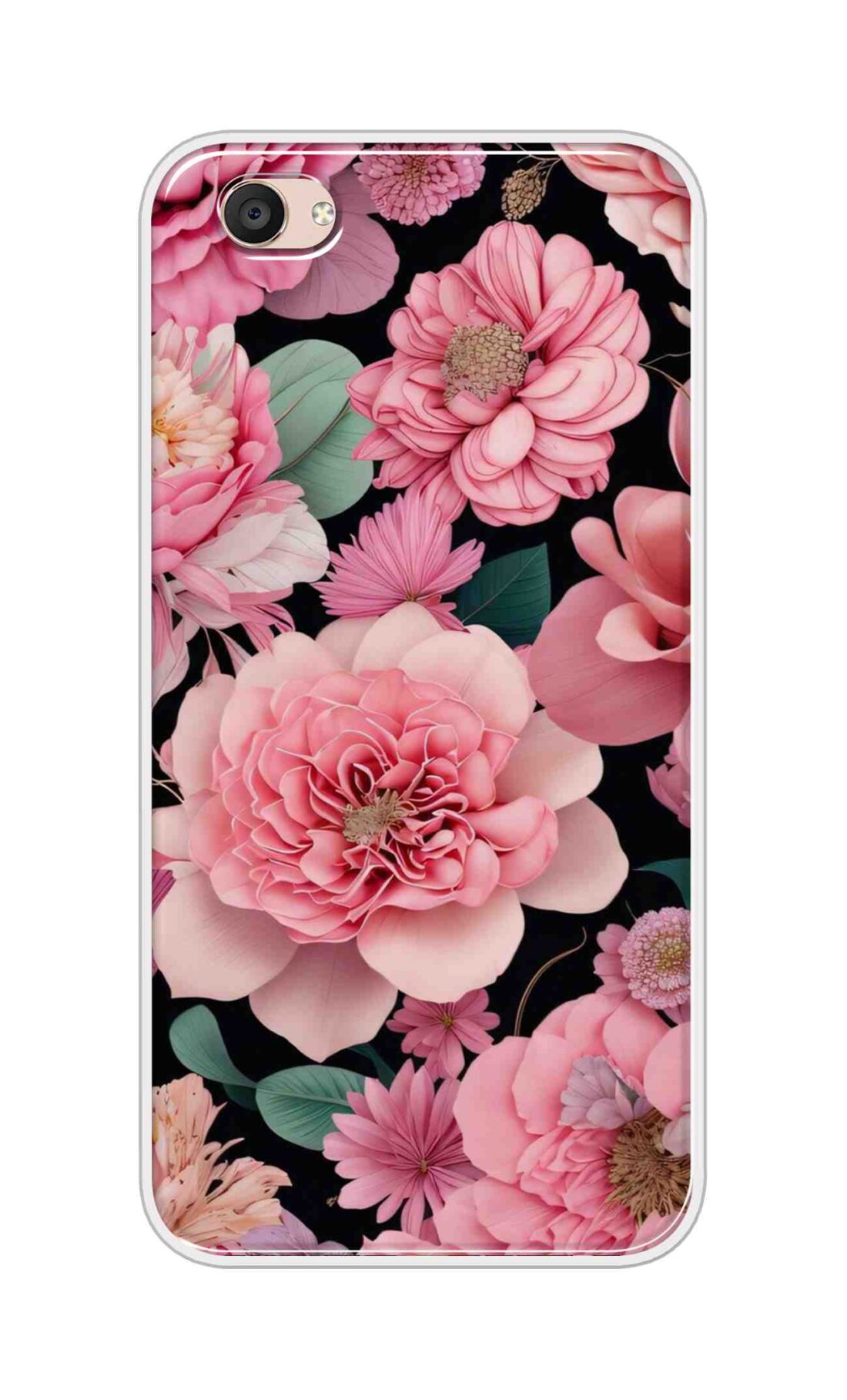 Coberta Back Cover For Vivo V5 Plus Back Cover Stylish Case - Pink Lotus Flowers Design D16233