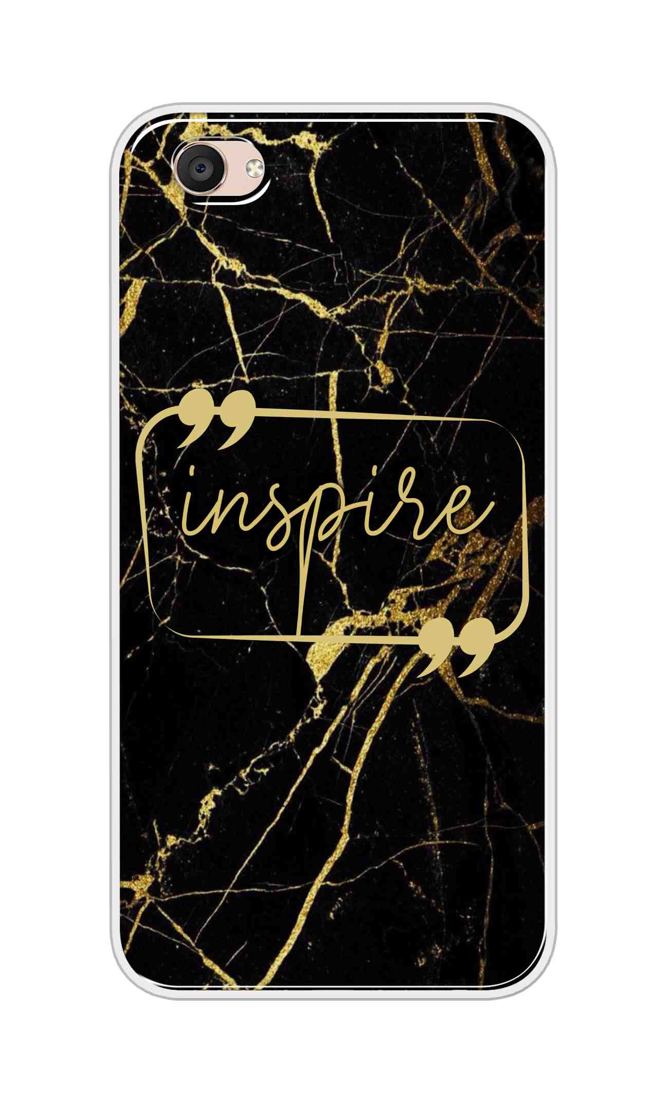 Coberta Back Cover For Vivo V5 Plus Back Cover Stylish Case - Inspire in Golden Marble Design D16509