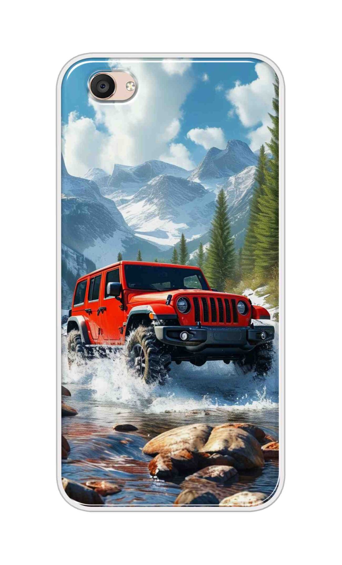 Coberta Back Cover For Vivo V5 Plus Back Cover Stylish Case - Red Car in Nature Design D16513