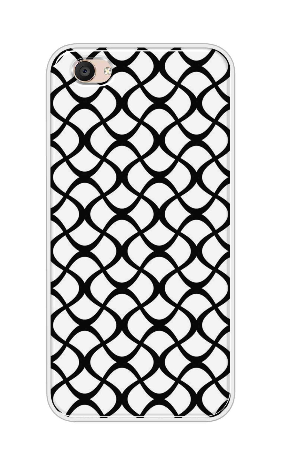 Coberta Back Cover For Vivo V5 Plus Back Cover Stylish Case - Black Zig Zag Design D16590